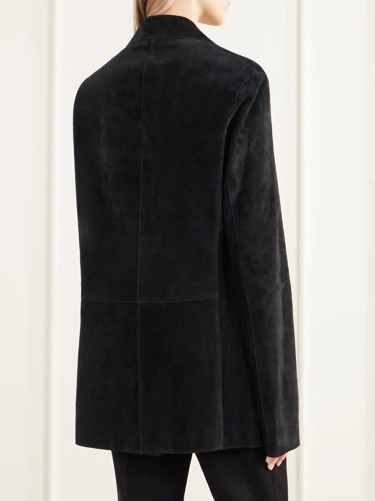 The Row Kadie Paneled Suede Blazer