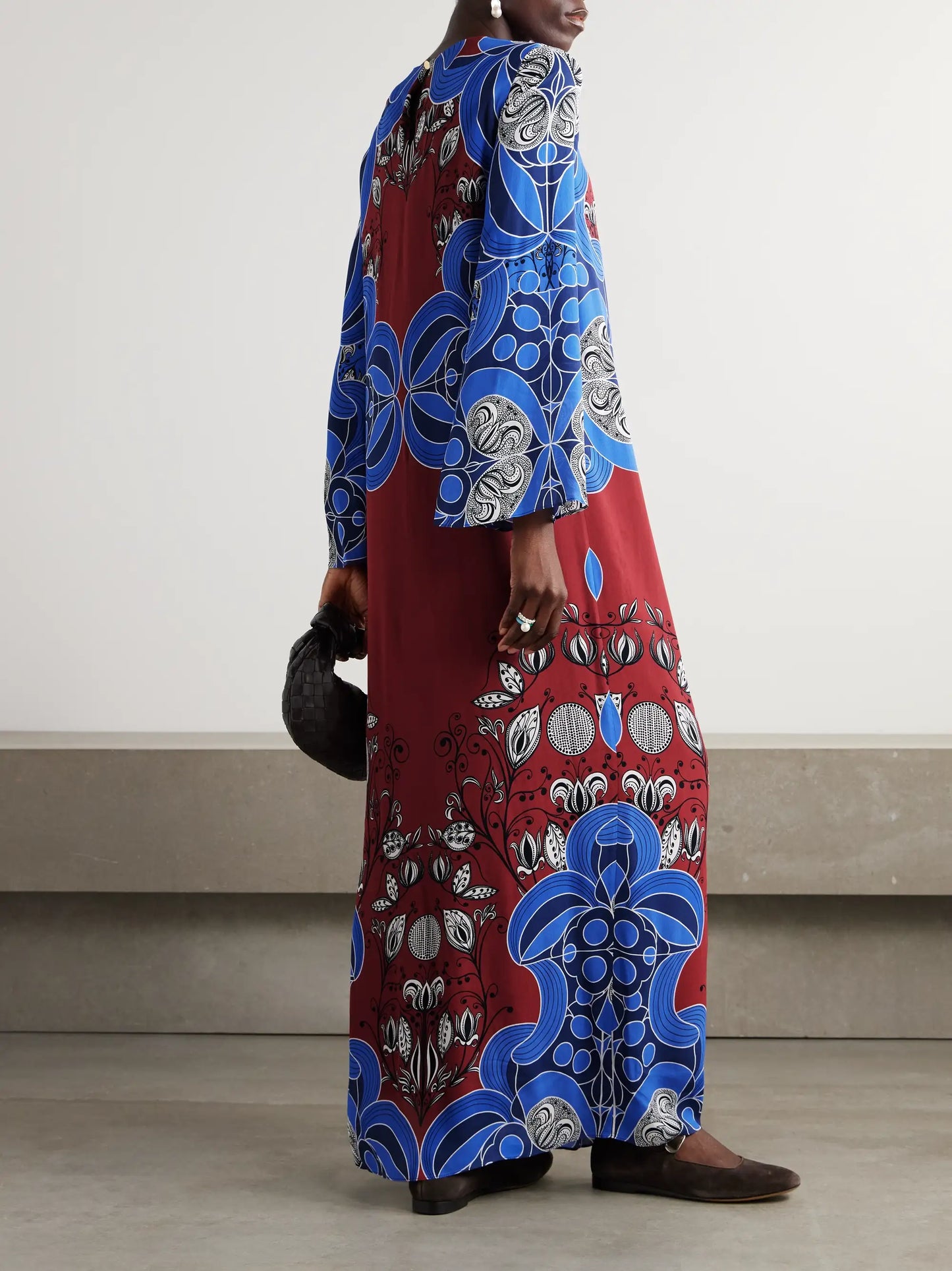 Capucine Printed Crepe Maxi Dress