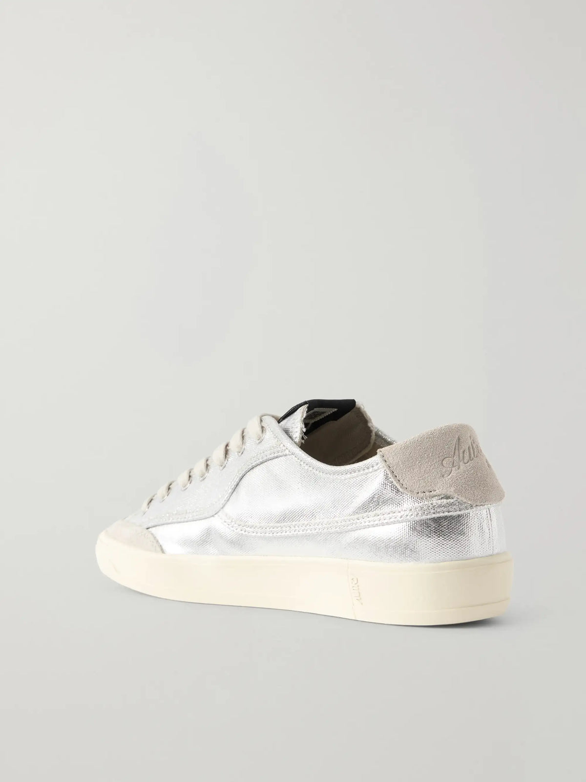 Windscape Low Suede-trimmed Metallic Canvas Sneakers