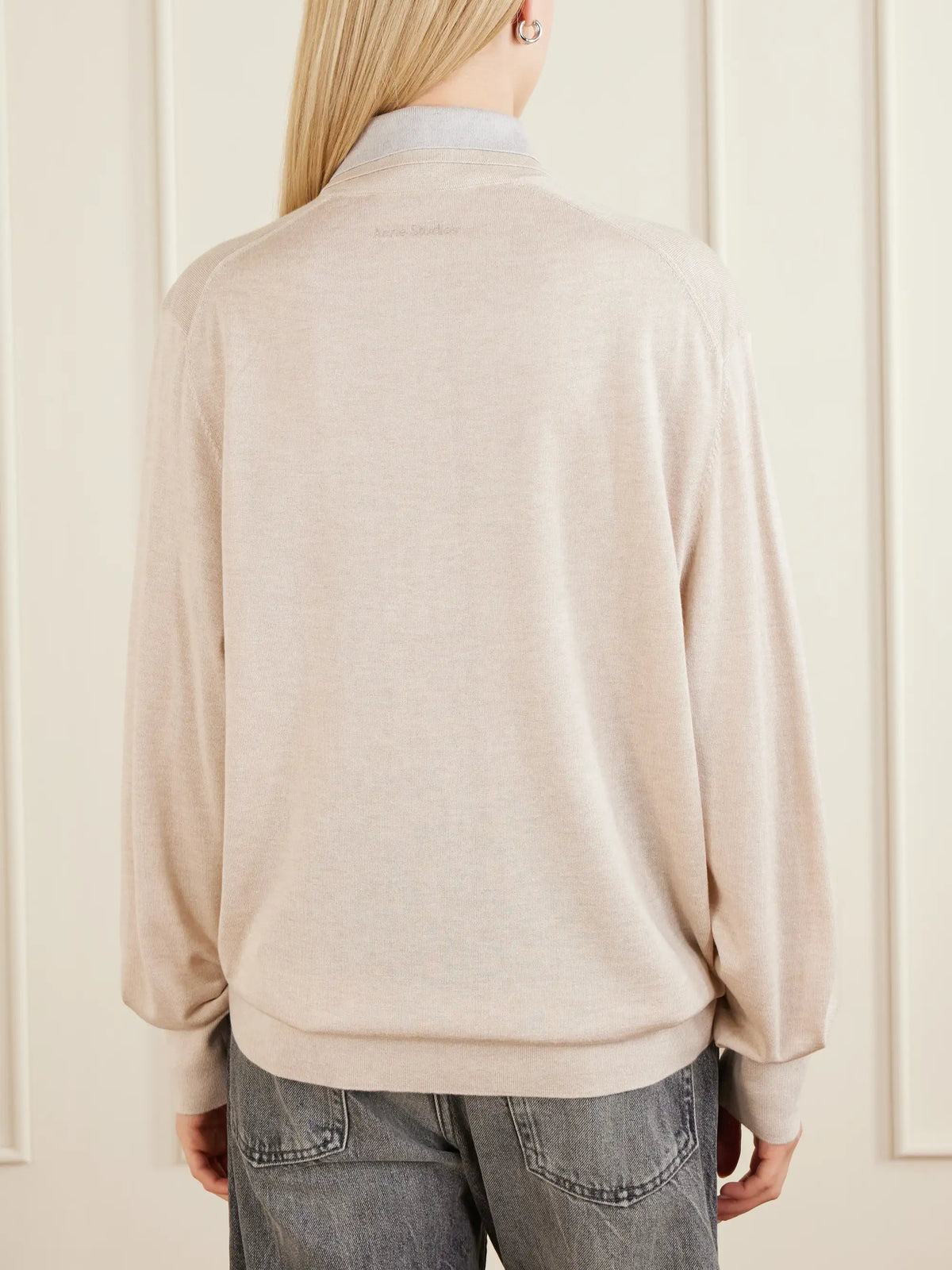 Acne Studios Layered Silk-blend Polo Sweater