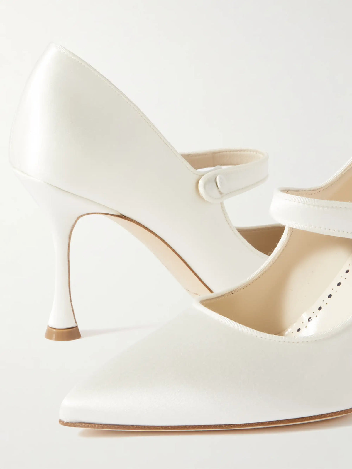 Campari Bridal 90 Grosgrain-trimmed Satin Mary Jane Pumps