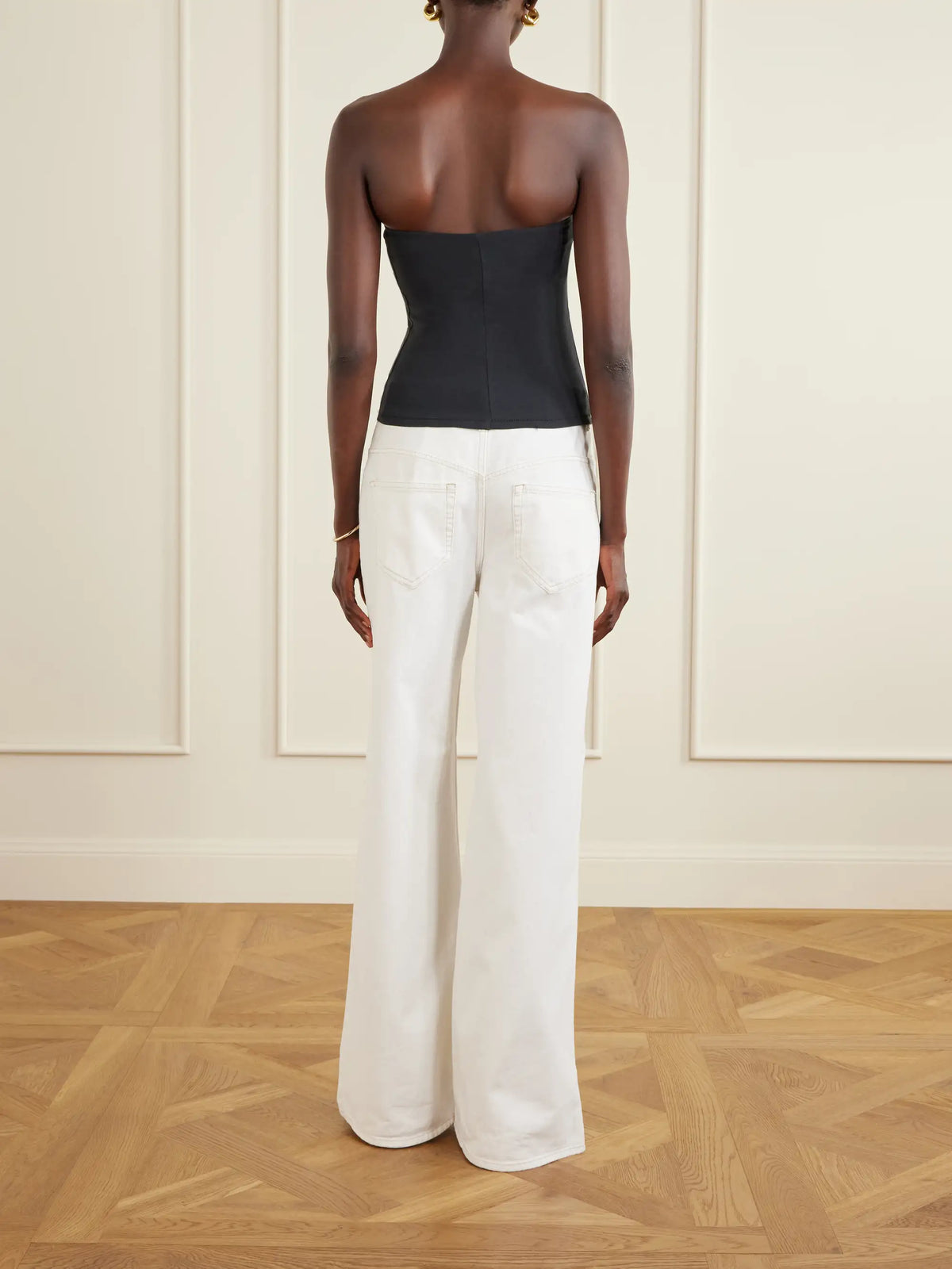 Cotton-blend Jersey Tube Top - Soot