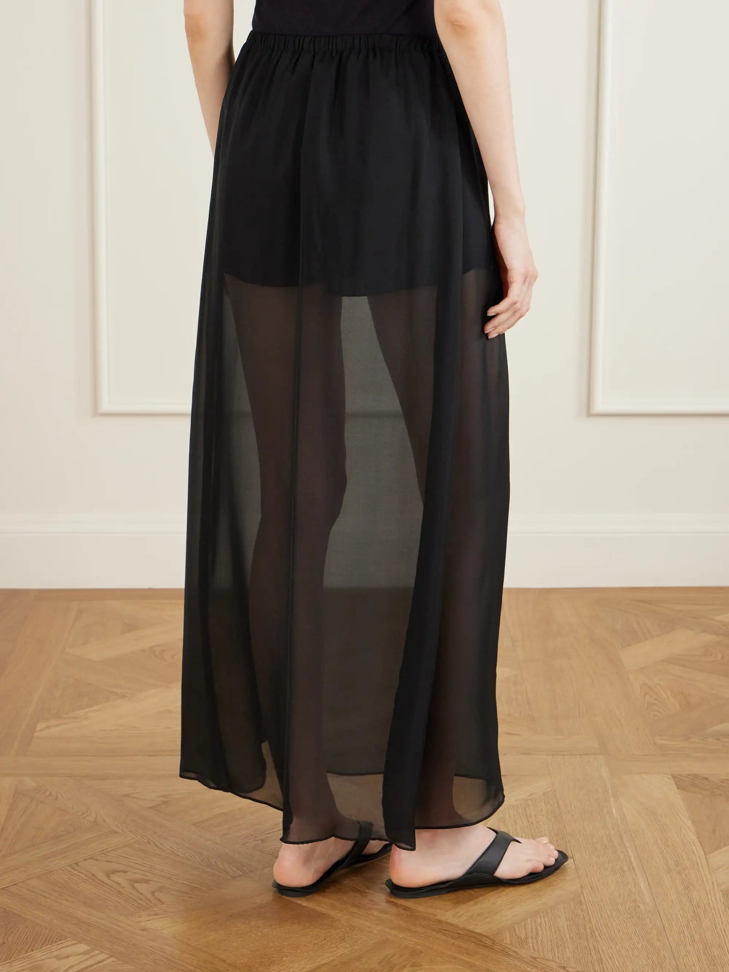 Freya Layered Silk-chiffon Maxi Skirt