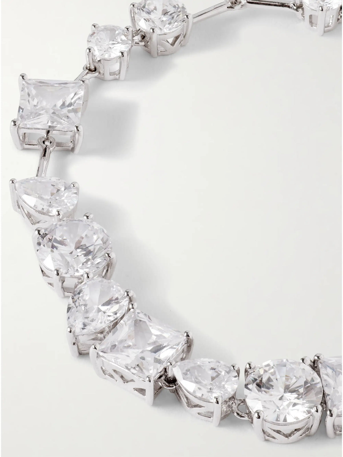 Delicate Rhodium-plated Cubic Zirconia Bracelet