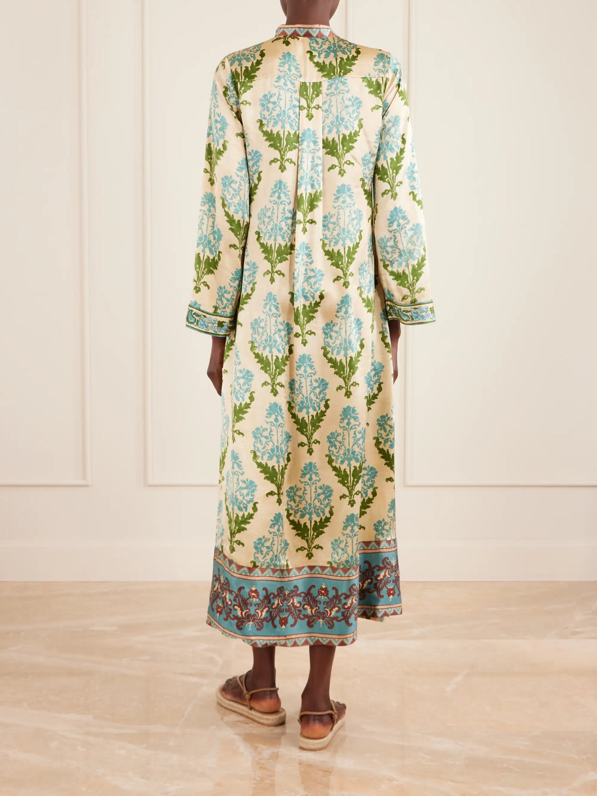 Emporio Sirenuse Jenna Printed Silk-voile Kaftan