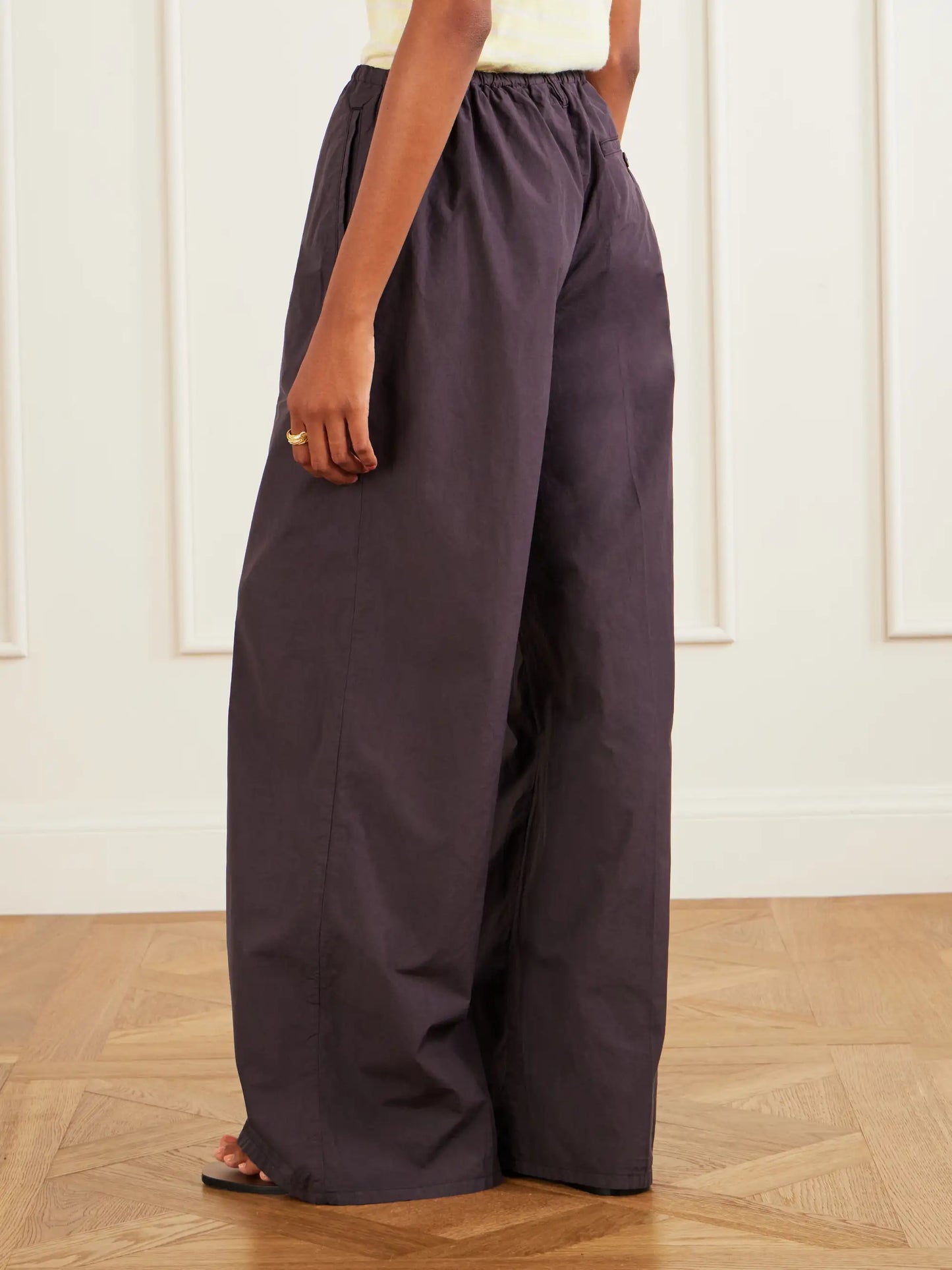 Cotton Wide-leg Pants