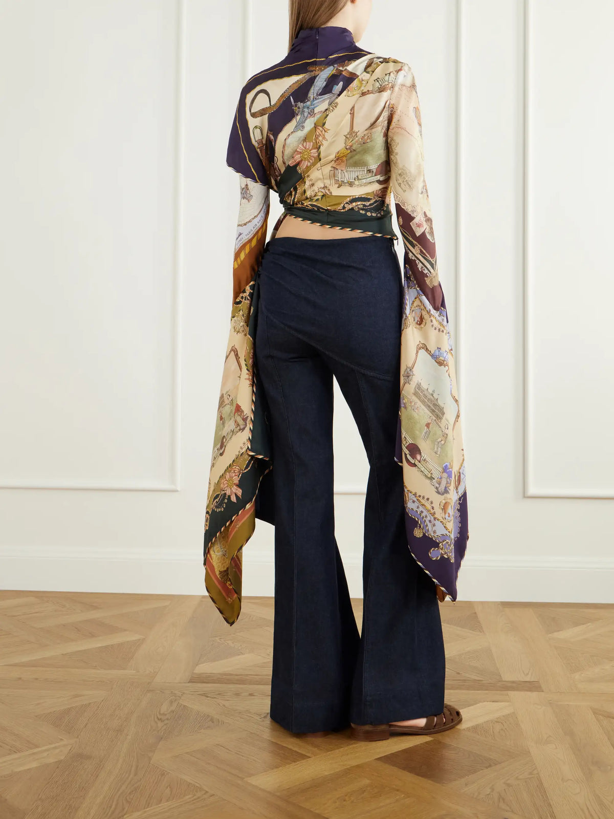 Zimmermann Valiant Draped Flared Jeans