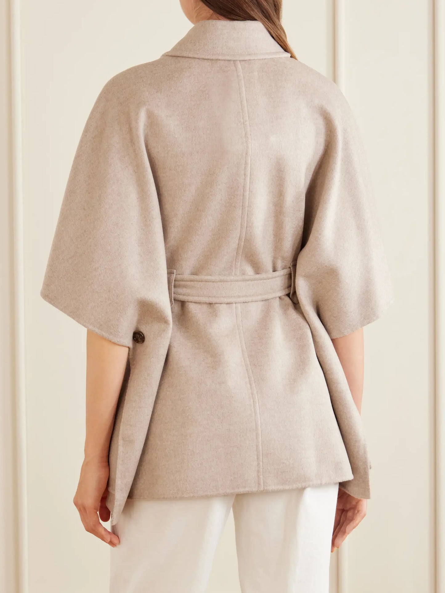 Belted Cashmere Cape