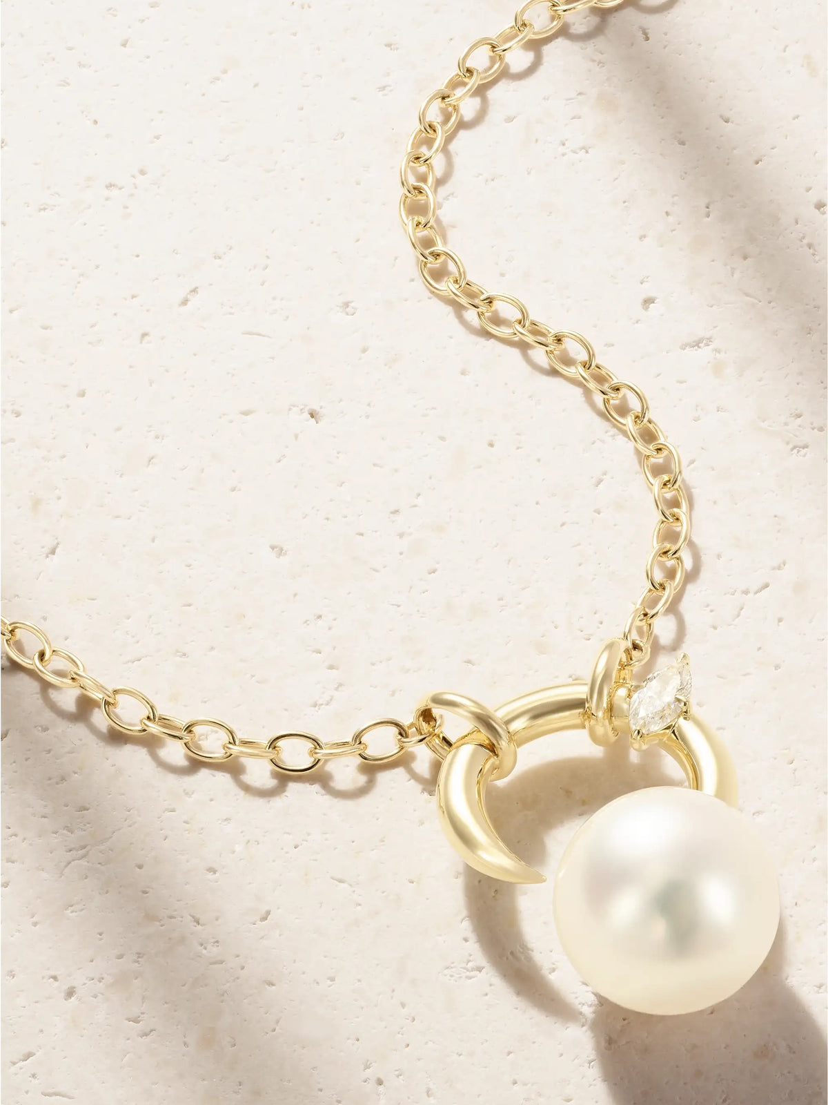 Mizuki 18-karat Gold, Pearl And Diamond Necklace