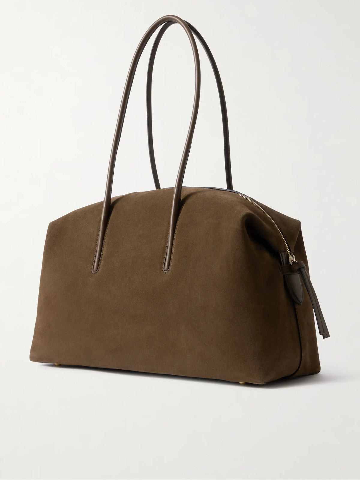 The Stockholm Large Leather-trimmed Suede Tote