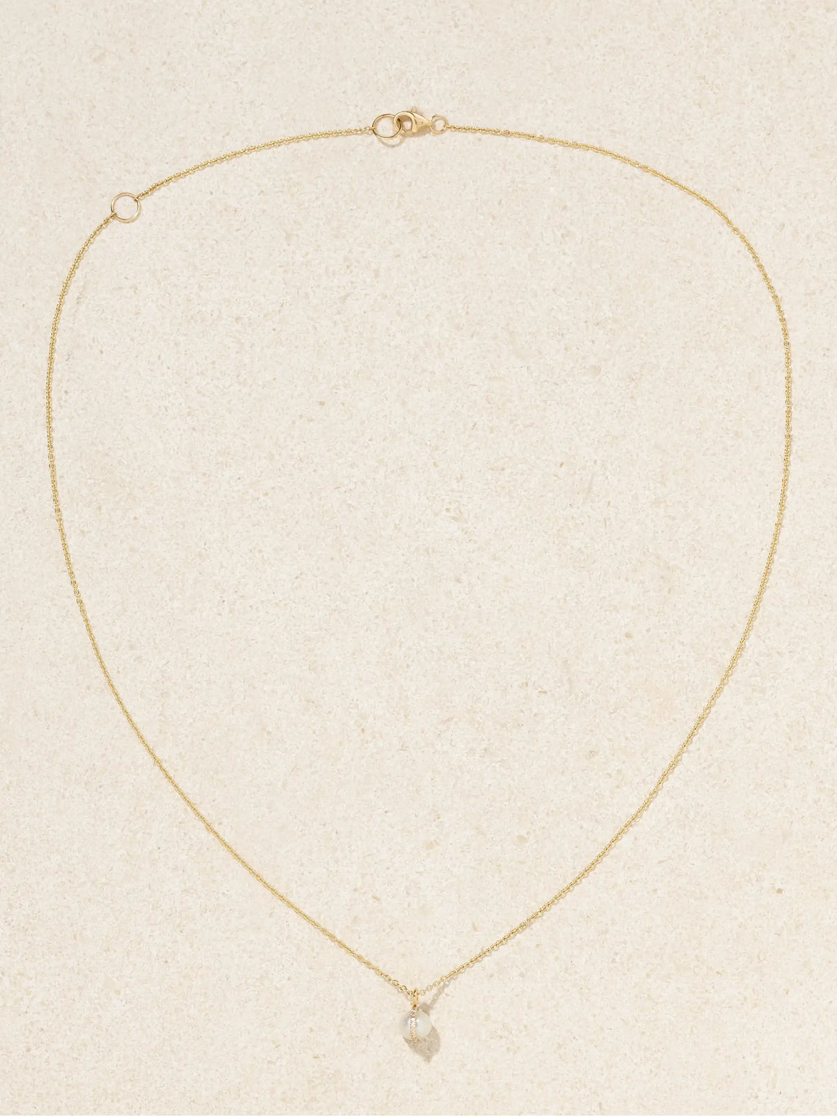 14-karat Recycled Gold, Pearl And Diamond Necklace