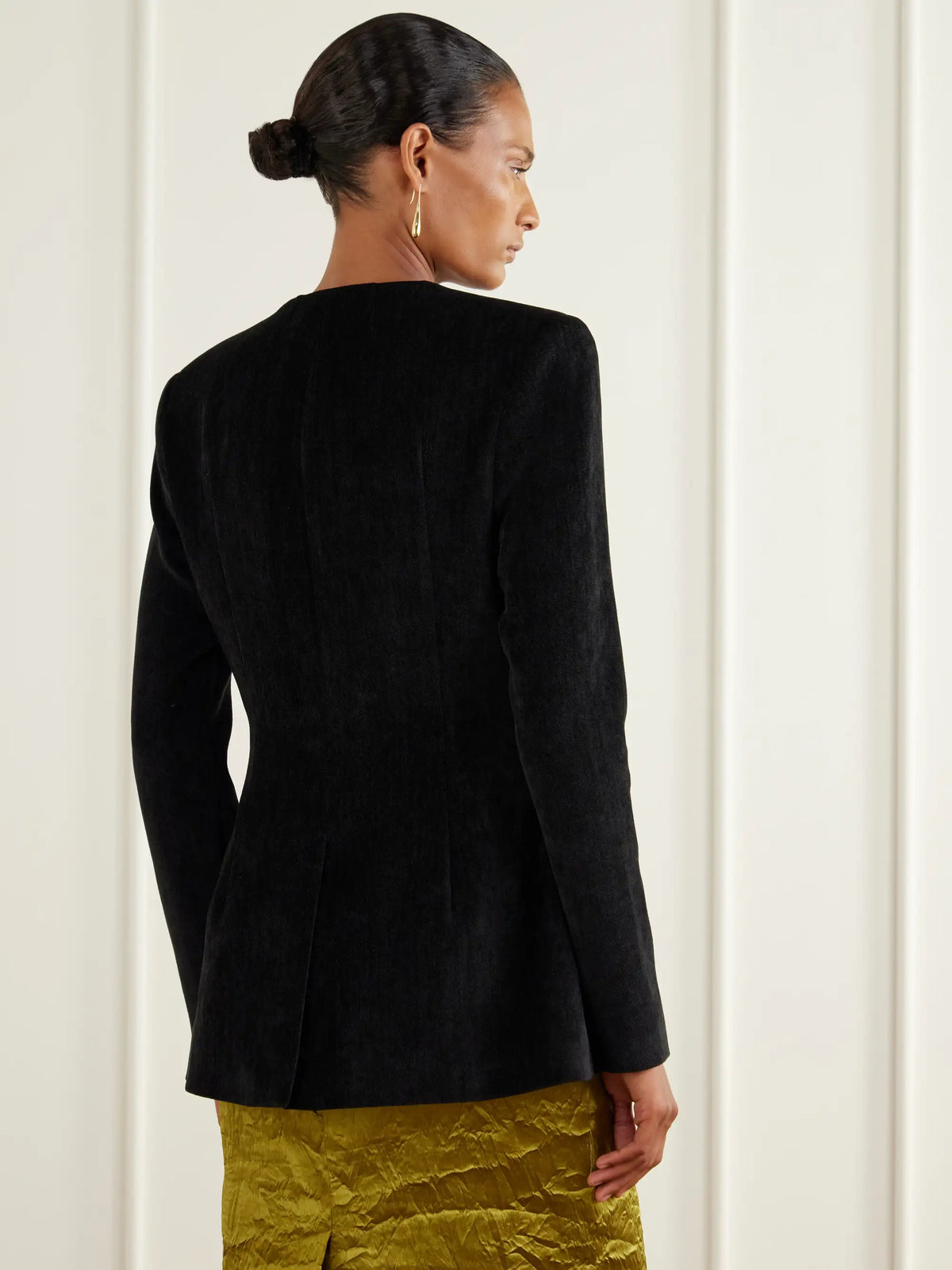 TOVE Moya Button-embellished Velvet Jacket