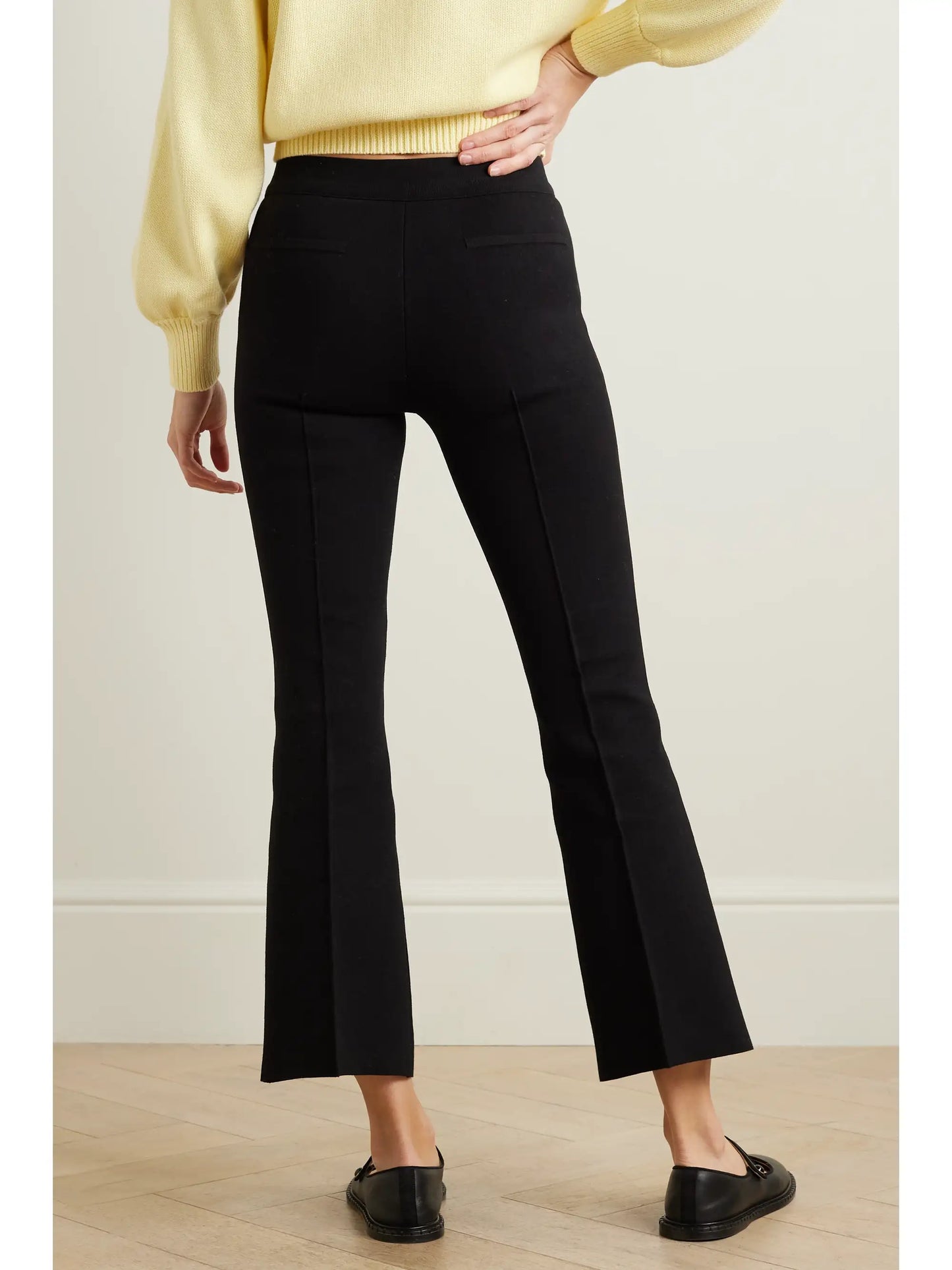 Kick Cropped Stretch-cotton Flared Pants