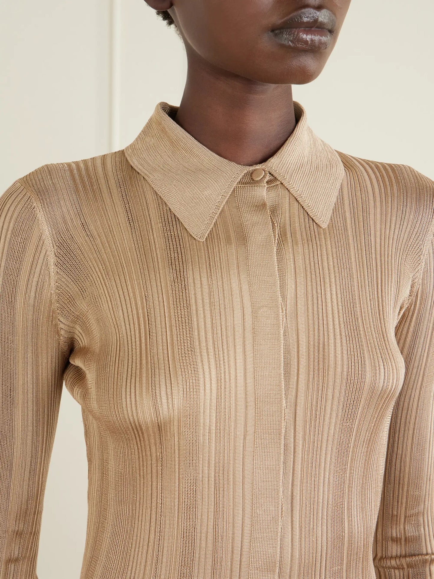 Tamar Ribbed Silk Shirt