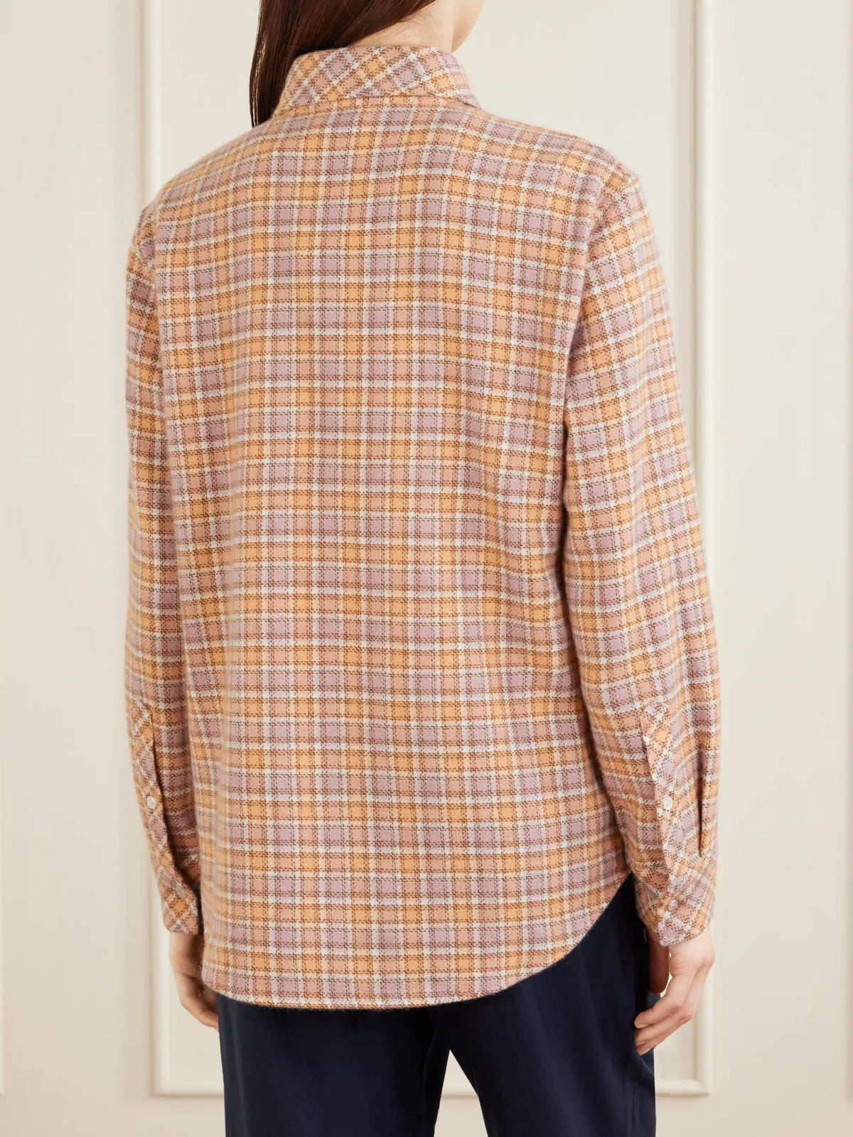 God's True Midnight Rose Checked Cashmere Shirt