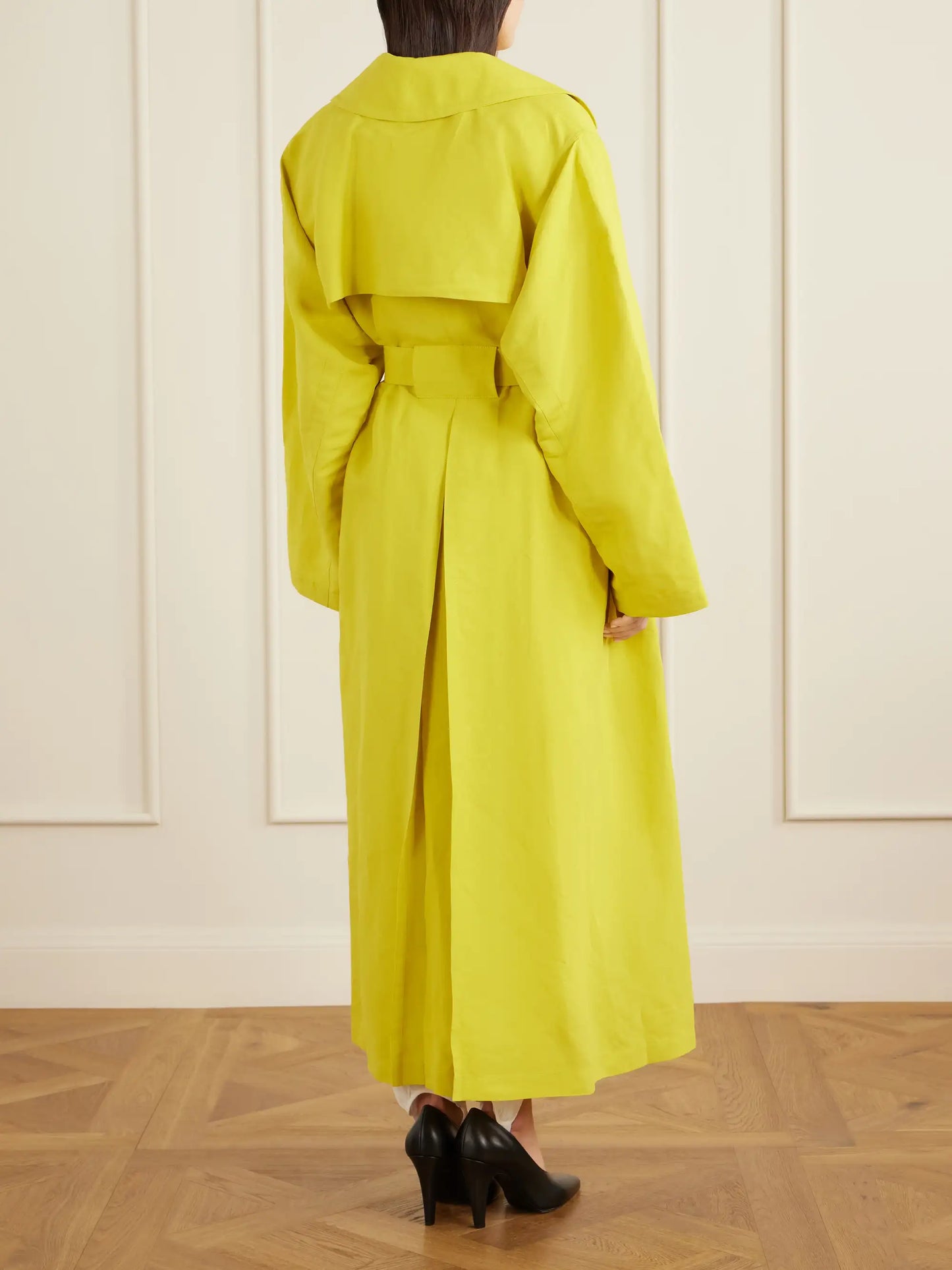 Belted Paper-blend Trench Coat