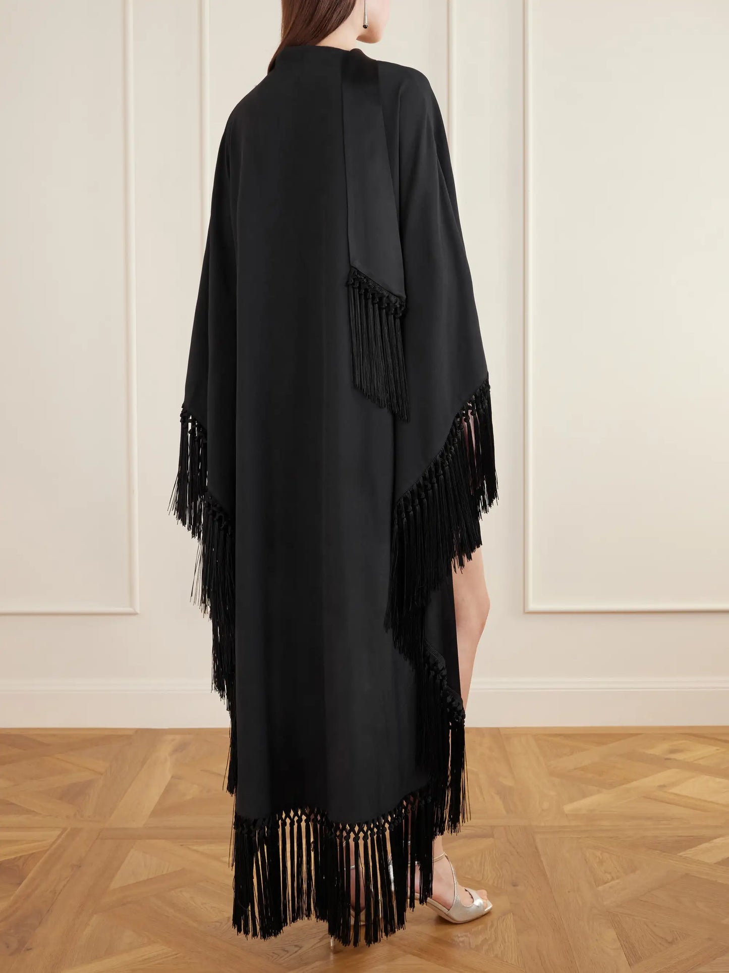 Cecil Fringed Crepe Kaftan