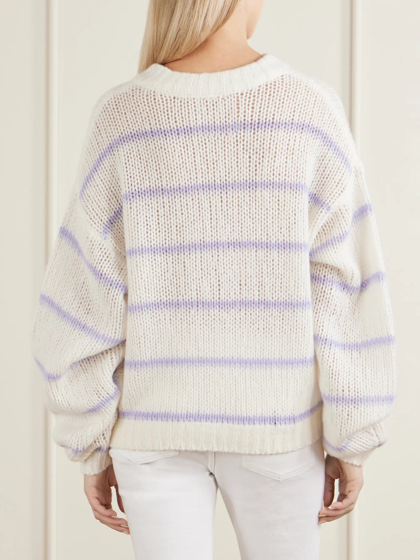 Sabelle Striped Knitted Wool And Silk-blend Sweater
