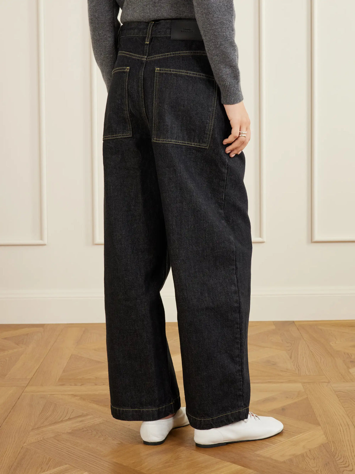 Studio Nicholson Neive Organic Low-rise Wide-leg Jeans