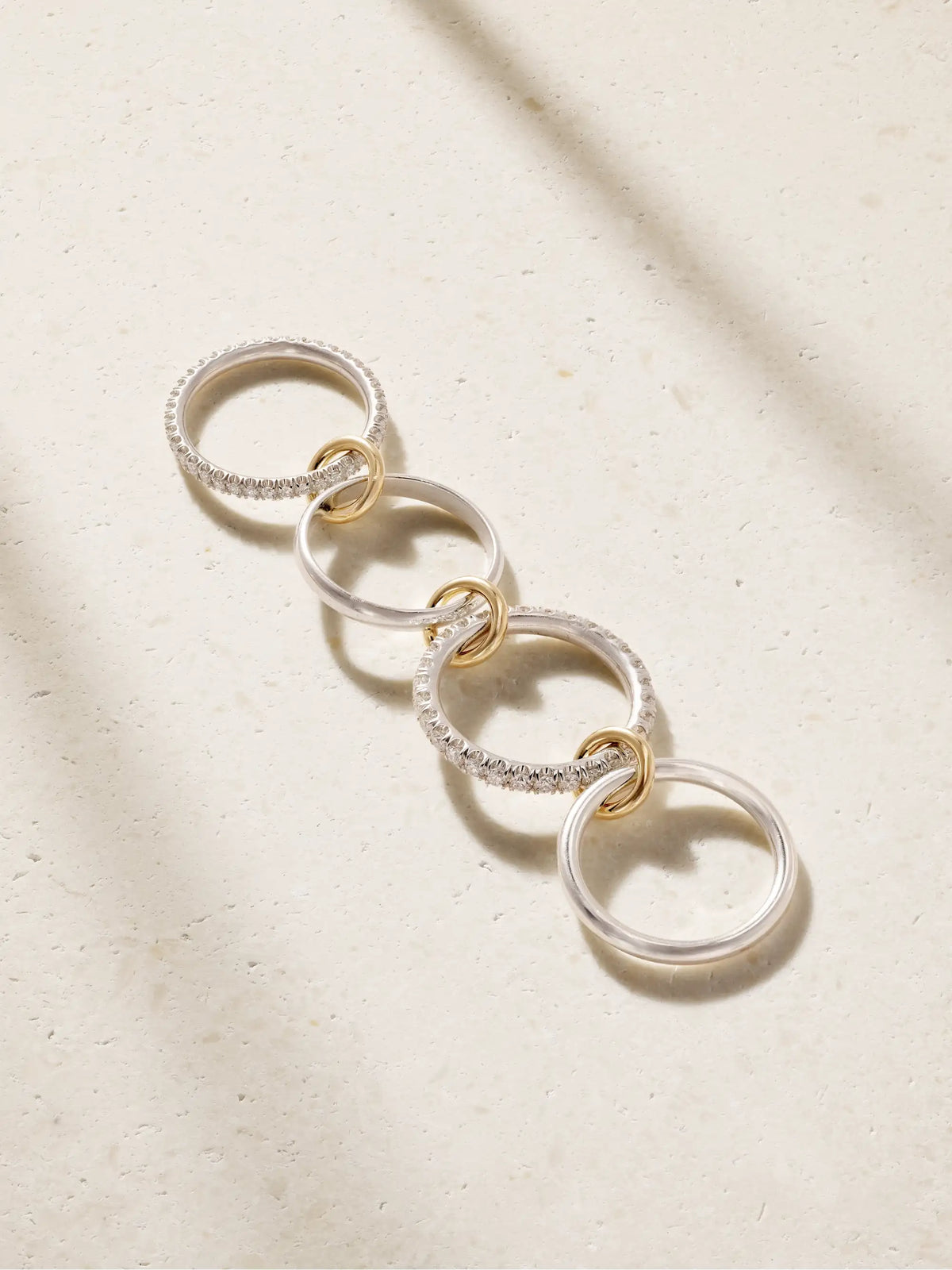 Halley Sterling Silver, 18-karat Gold And Diamond Ring