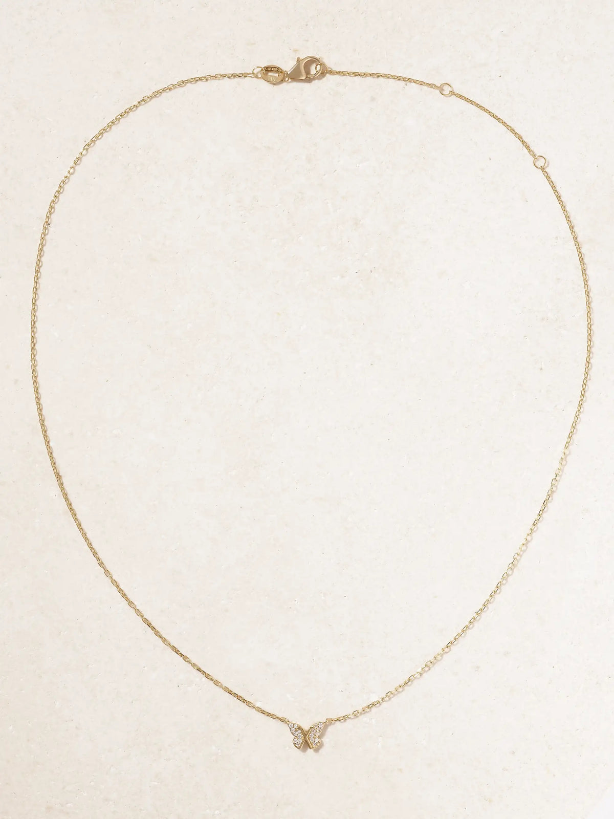 Butterfly 18-karat Gold Diamond Necklace