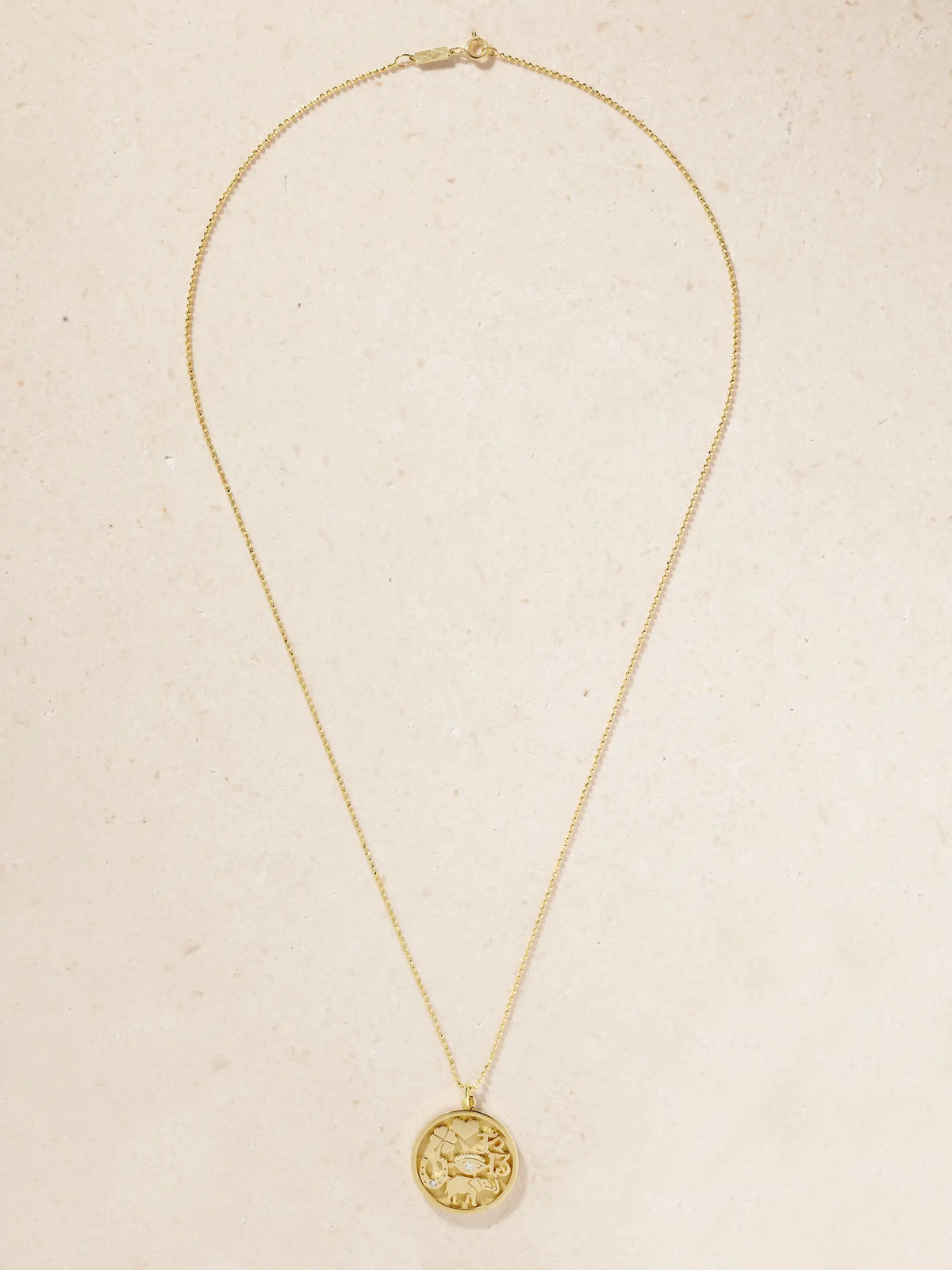 Good Luck 18-karat Gold Diamond Necklace