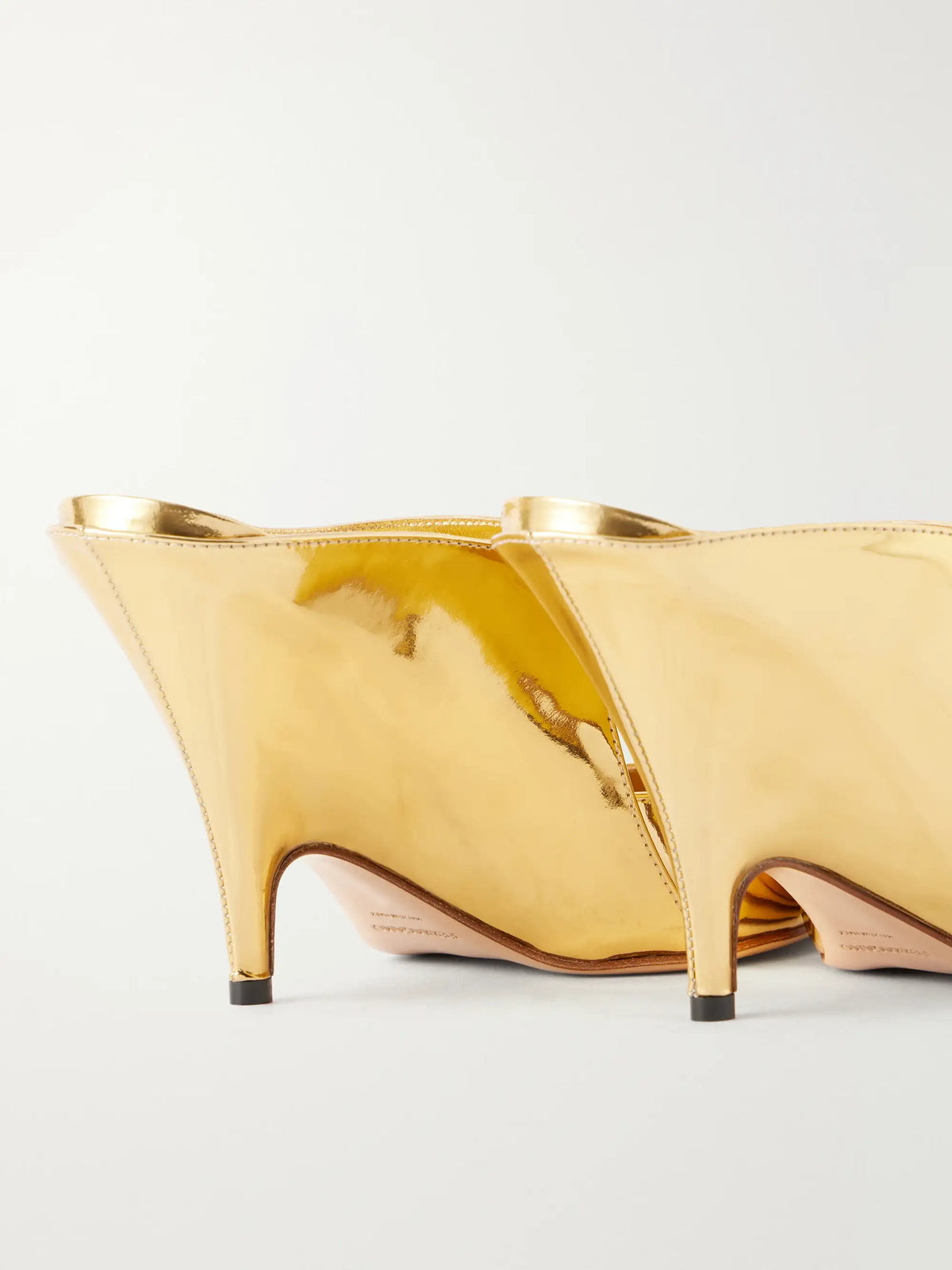 Ferragamo Jasir 95 Metallic Patent-leather Mules