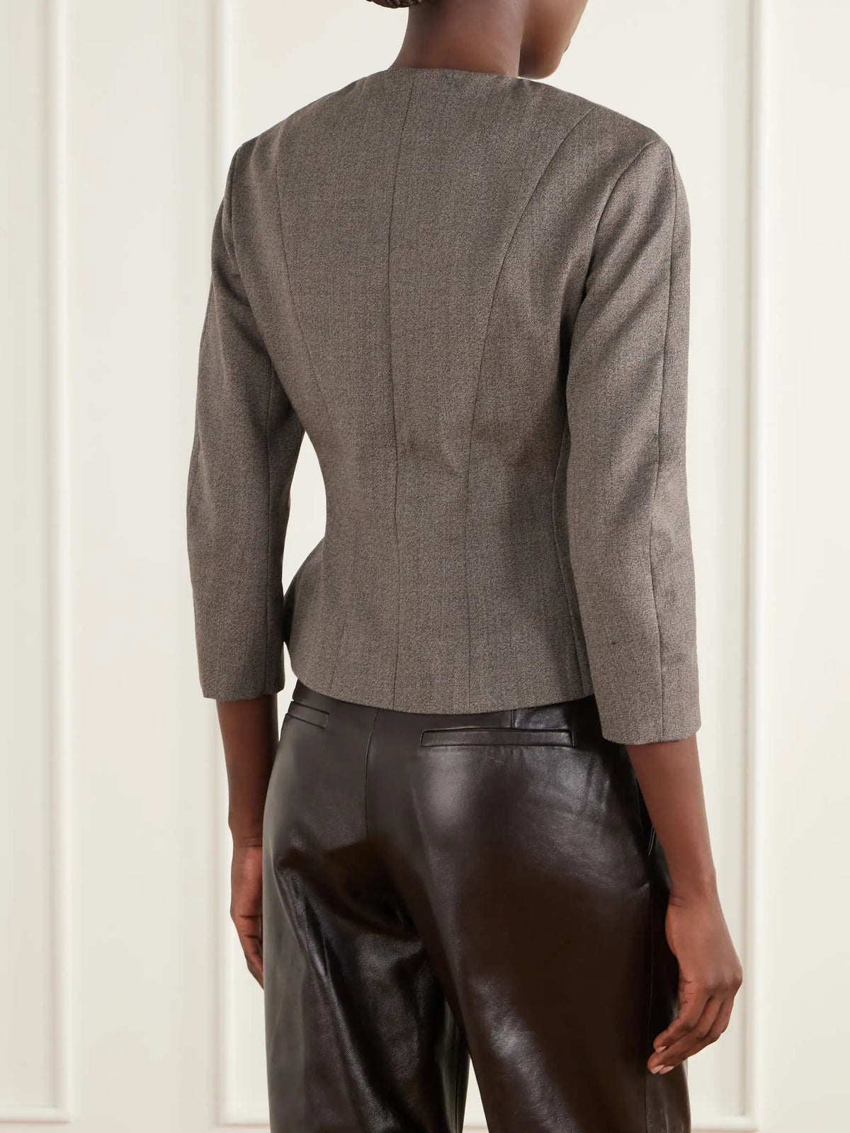 Jacquemus Palmier Peplum Wool-hopsack Blazer