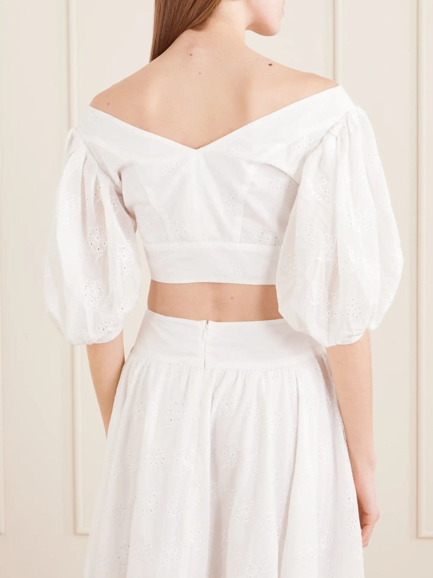 Clara Embroidered Cotton-voile Blouse