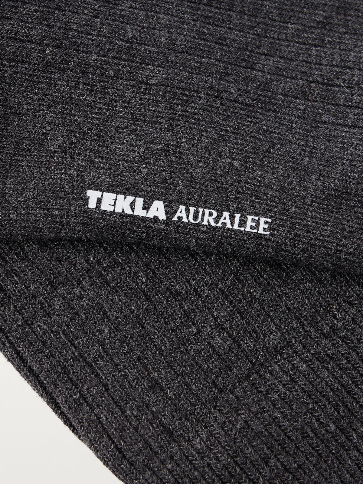 TEKLA + Auralee Ribbed Organic Cotton-blend Socks