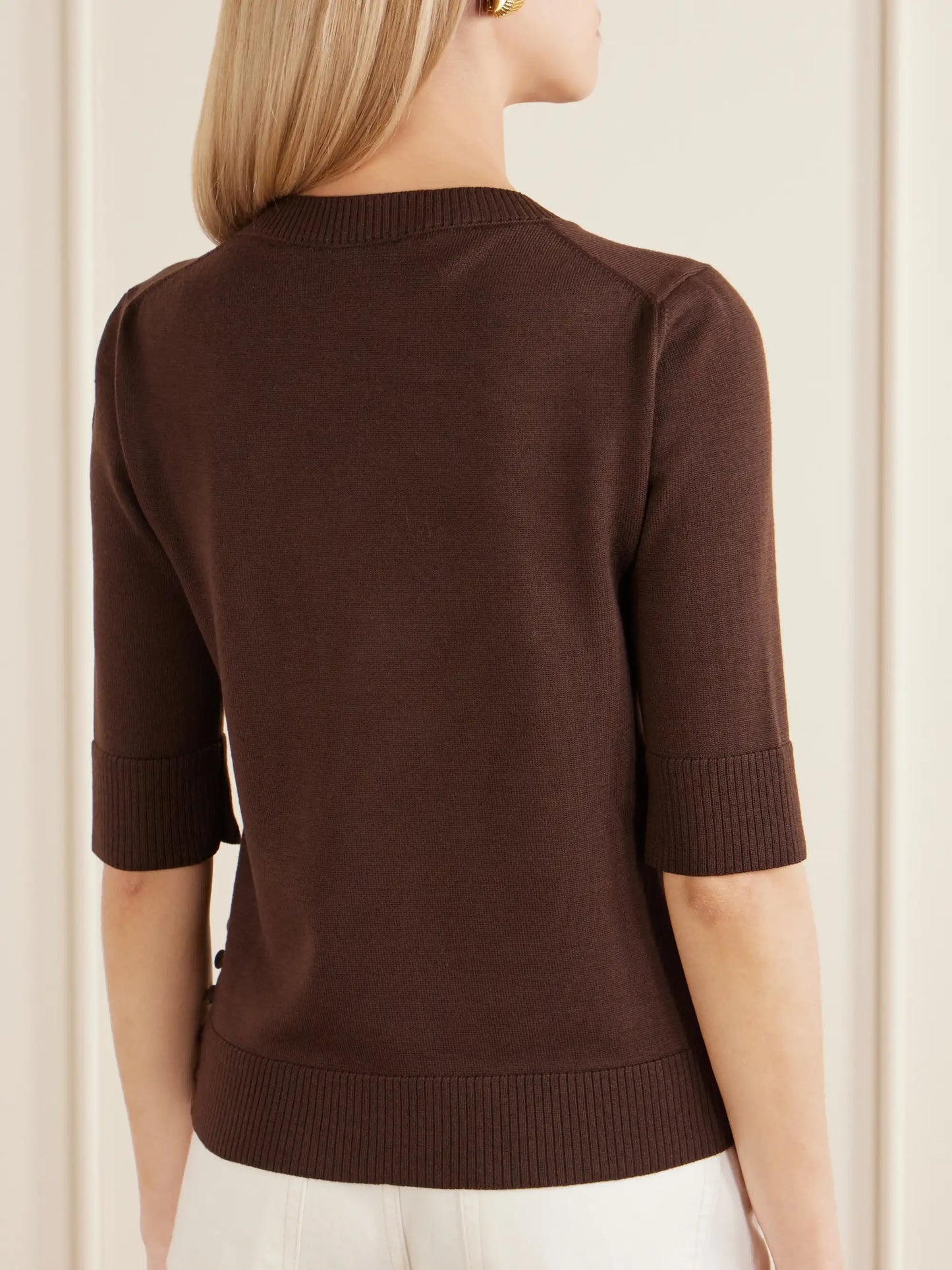 Button-detailed Wool Sweater