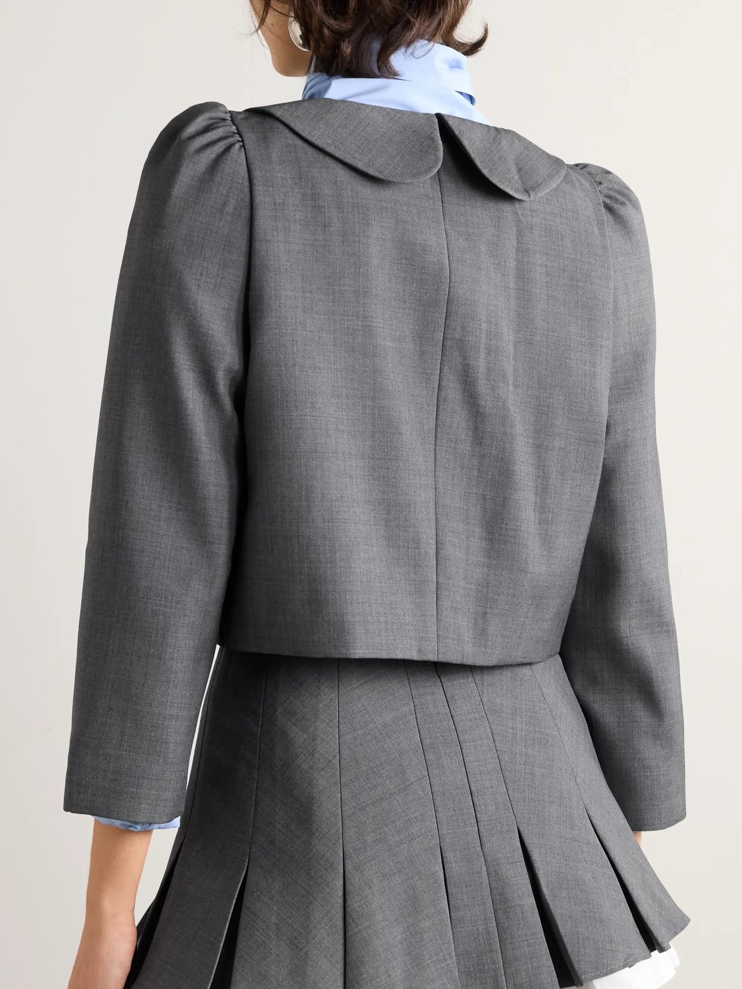 Cropped Grain De Poudre Jacket