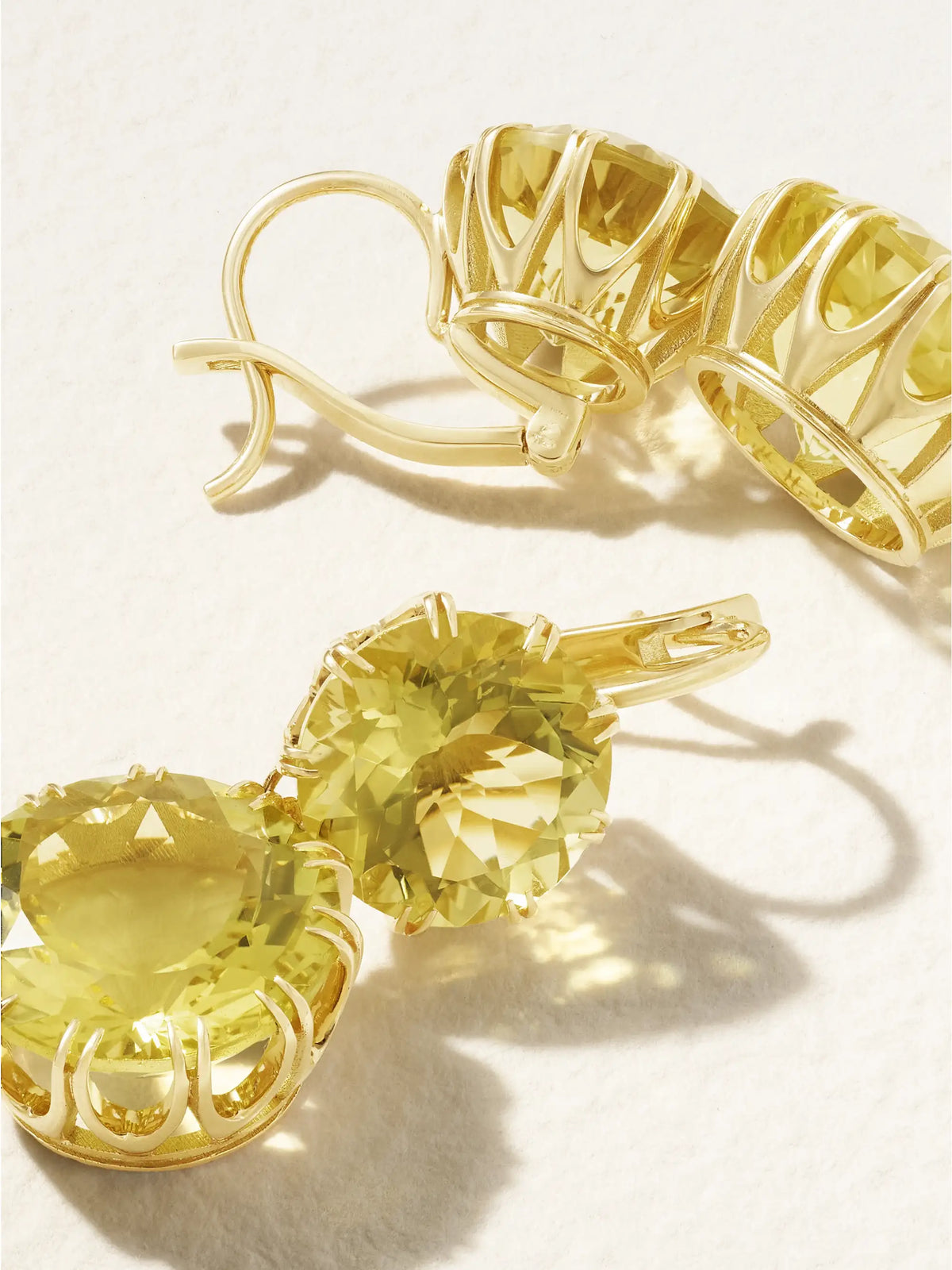 Double Crown 18-karat Gold Topaz Earrings