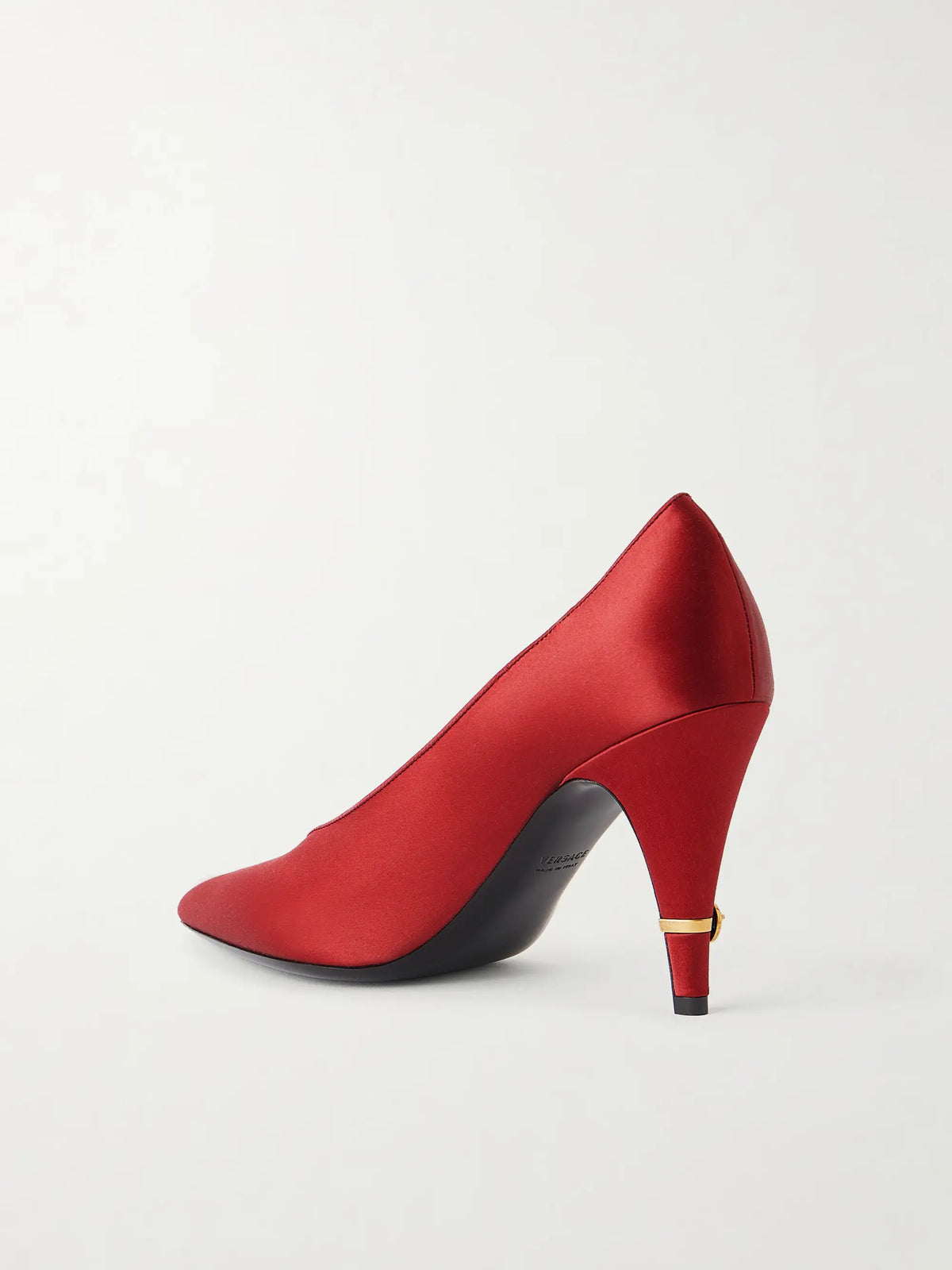 Gianni 90 Logo-detailed Satin Pumps