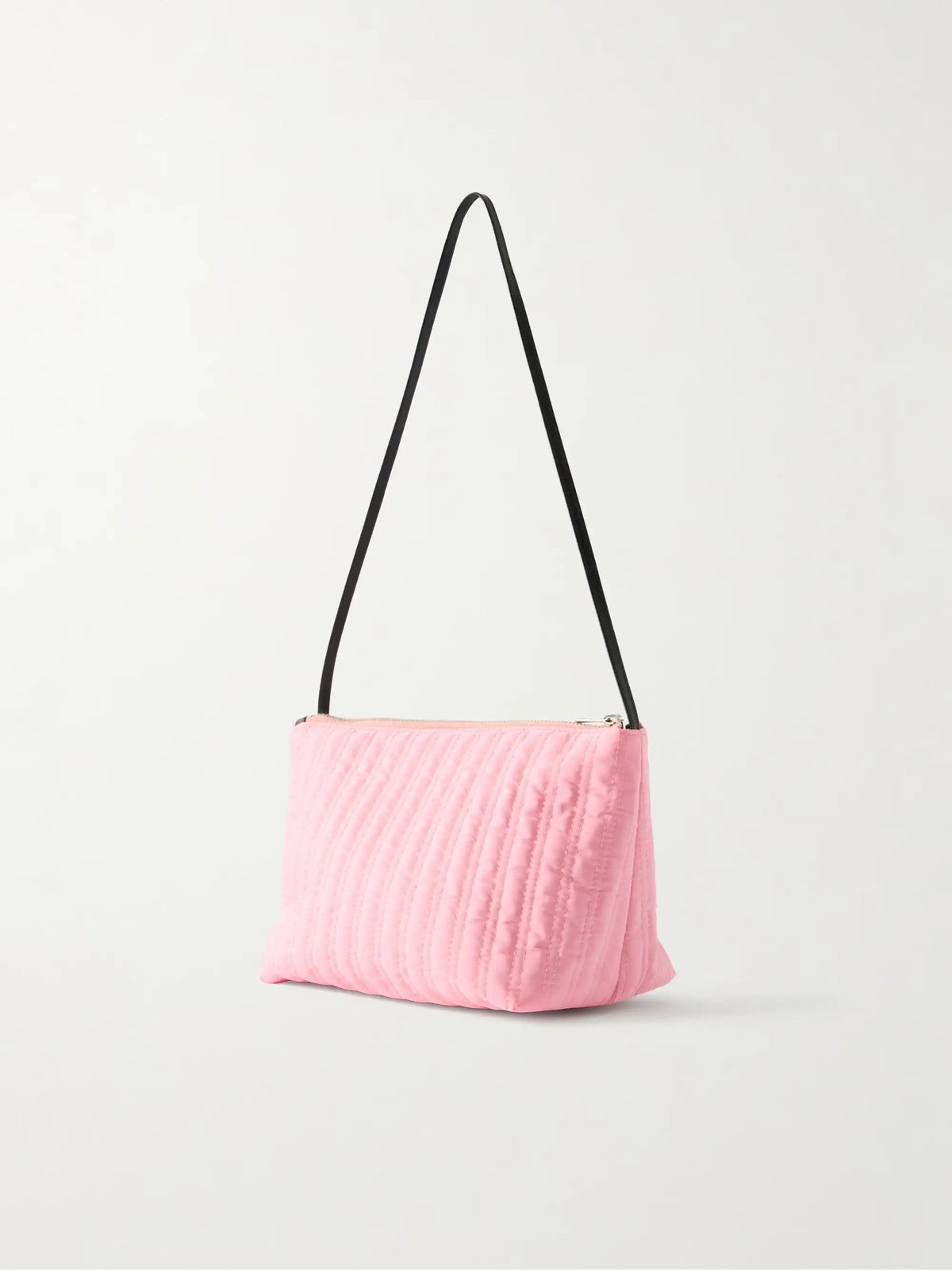 Corset Leather-trimmed Quilted Shell Shoulder Bag