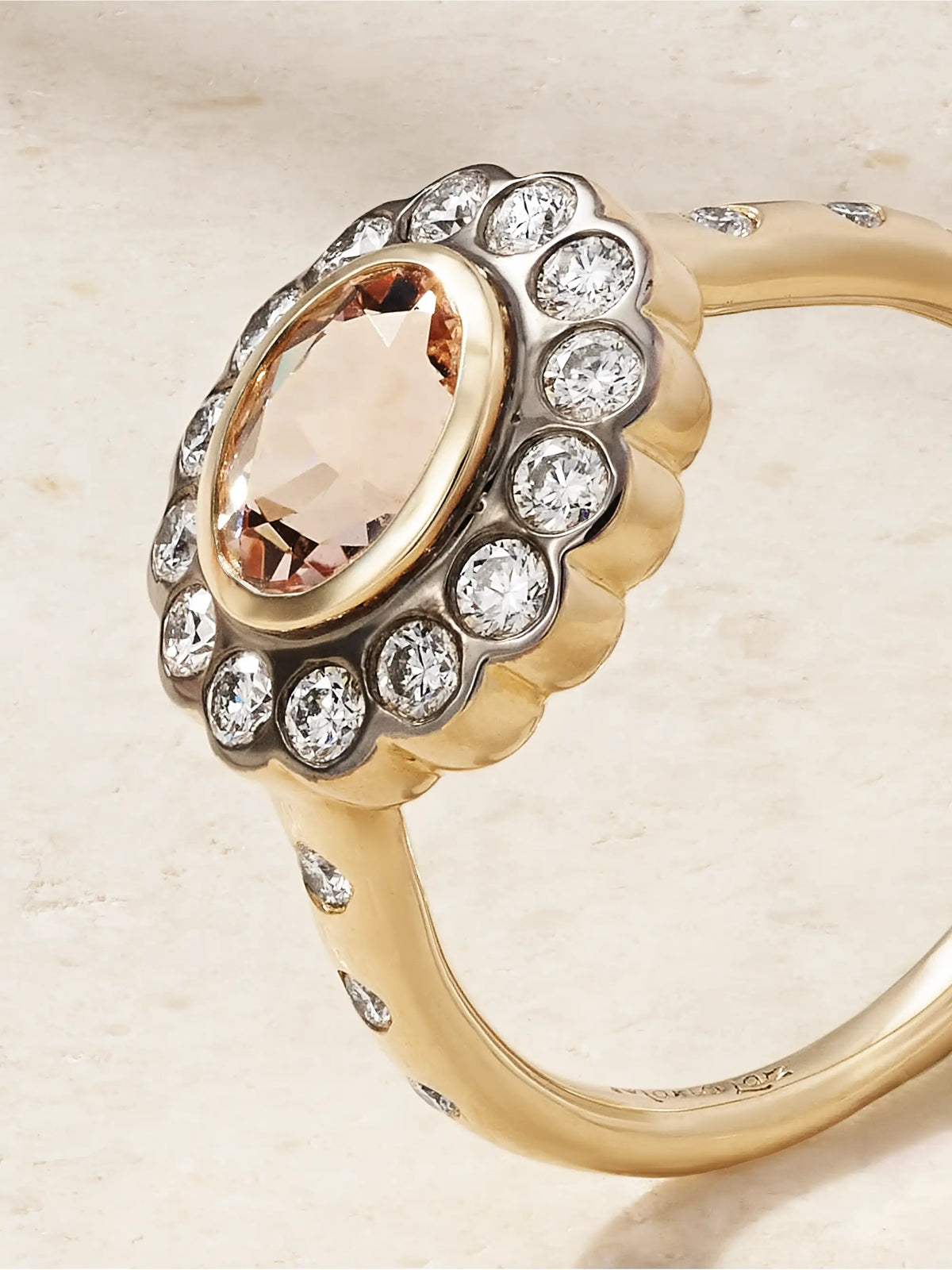 Lexie 18-karat Gold, Morganite And Diamond Ring