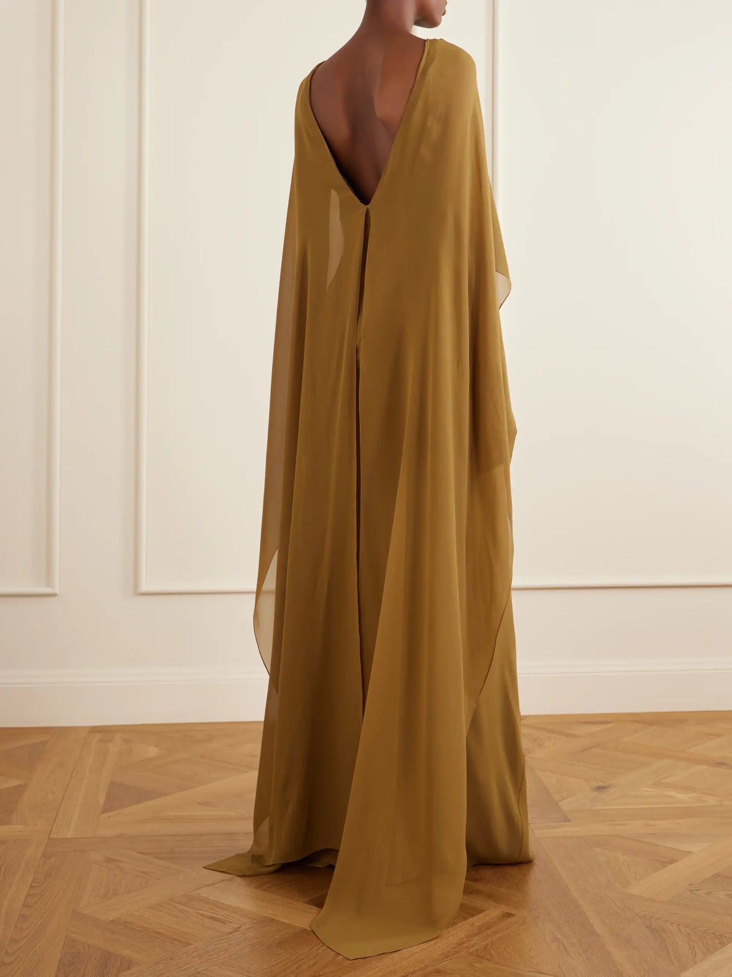 Galea One-shoulder Silk-chiffon Maxi Dress