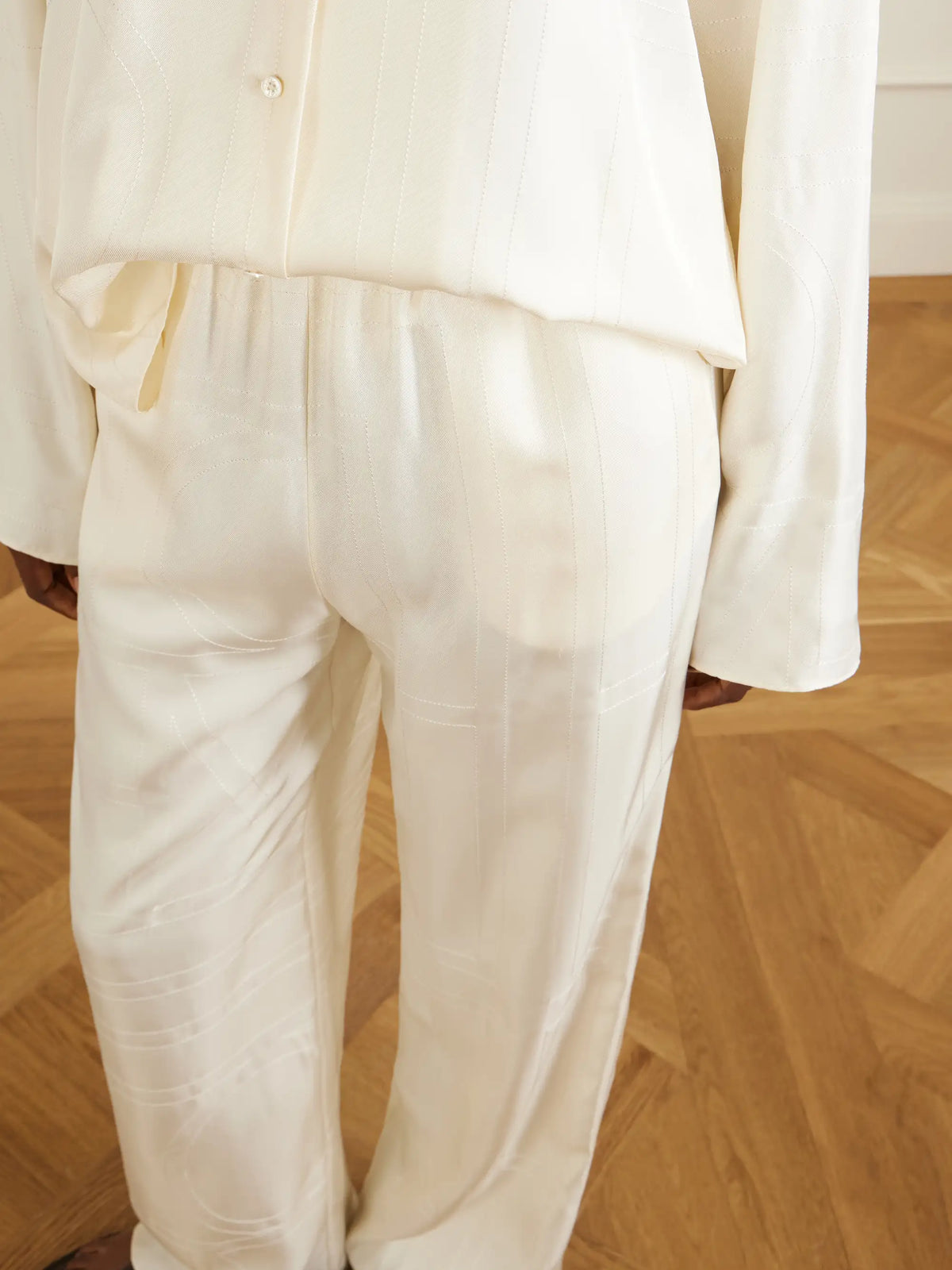 Monogram Silk Wide-leg Pyjama Pants