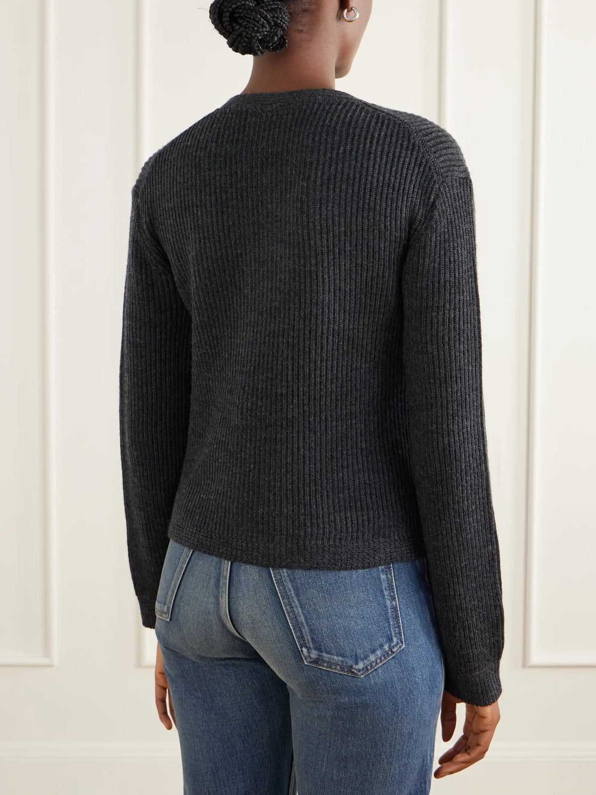 R13 Double-breasted Ribbed-knit Merino Wool Cardigan
