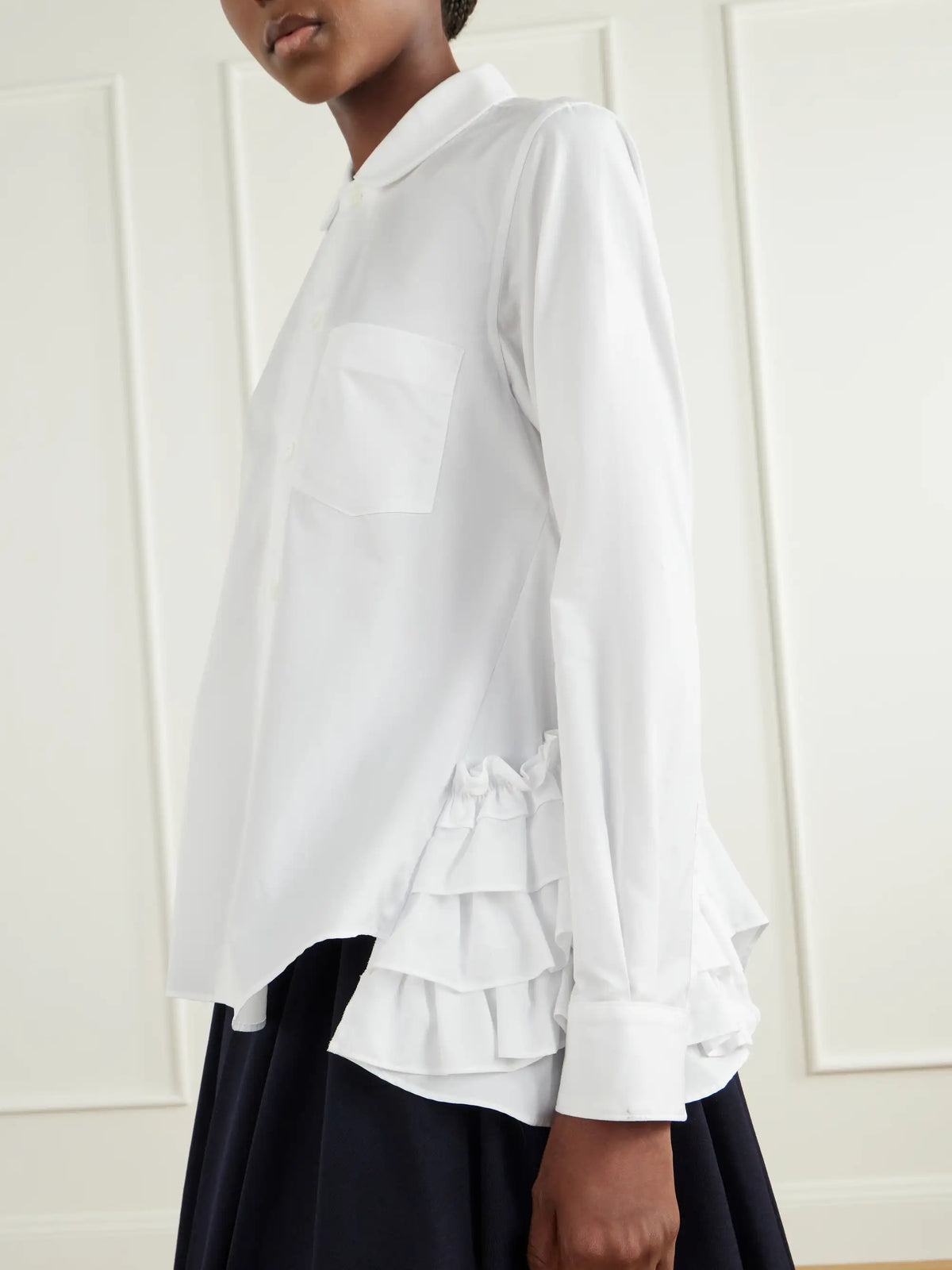 Comme des Garçons GIRL Ruffled Cotton-poplin Shirt