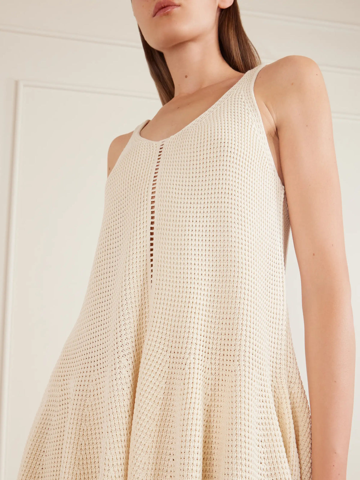 Godet Silk Mini Dress