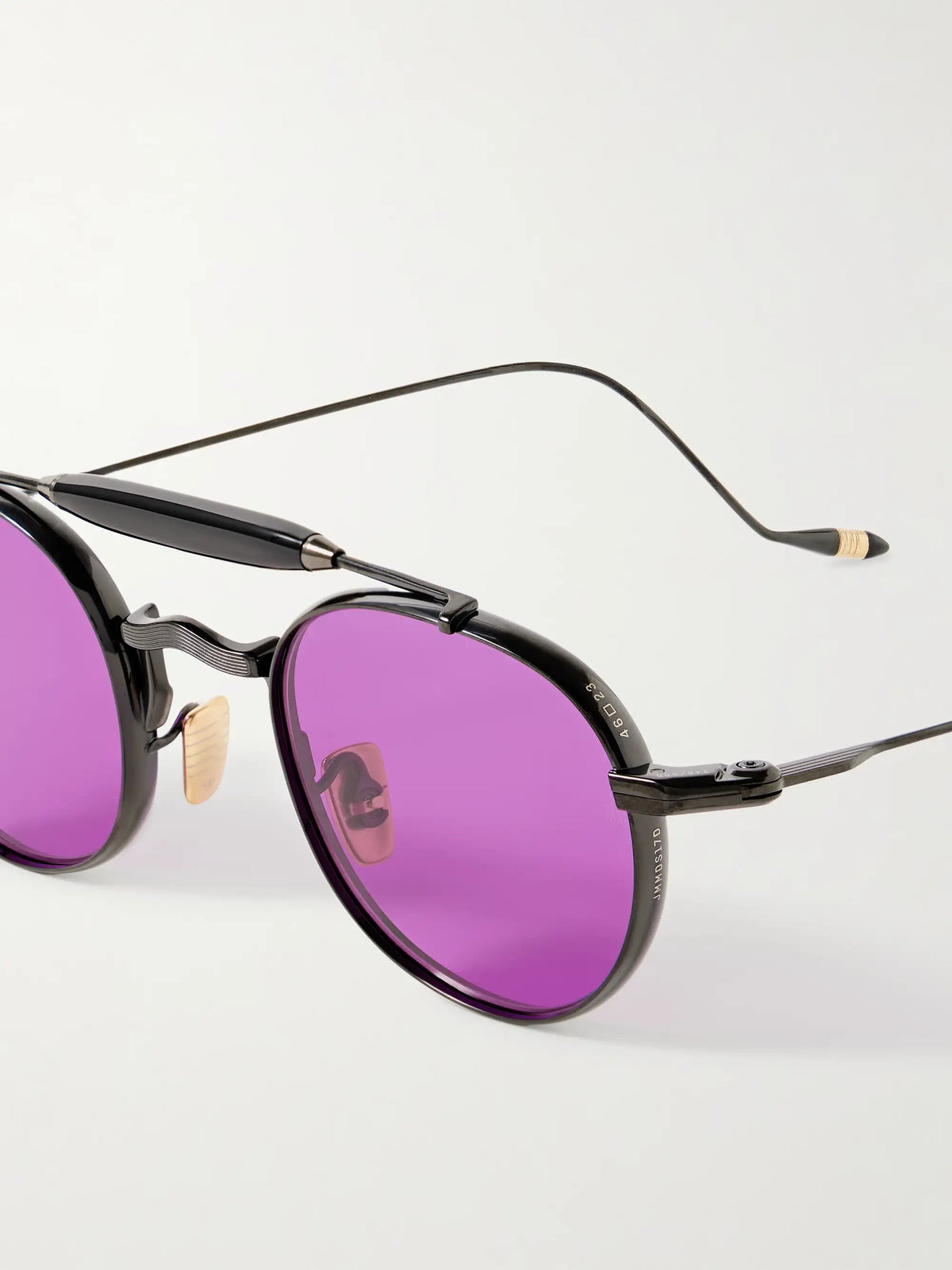 Dasan Round-frame Beta-titanium Sunglasses