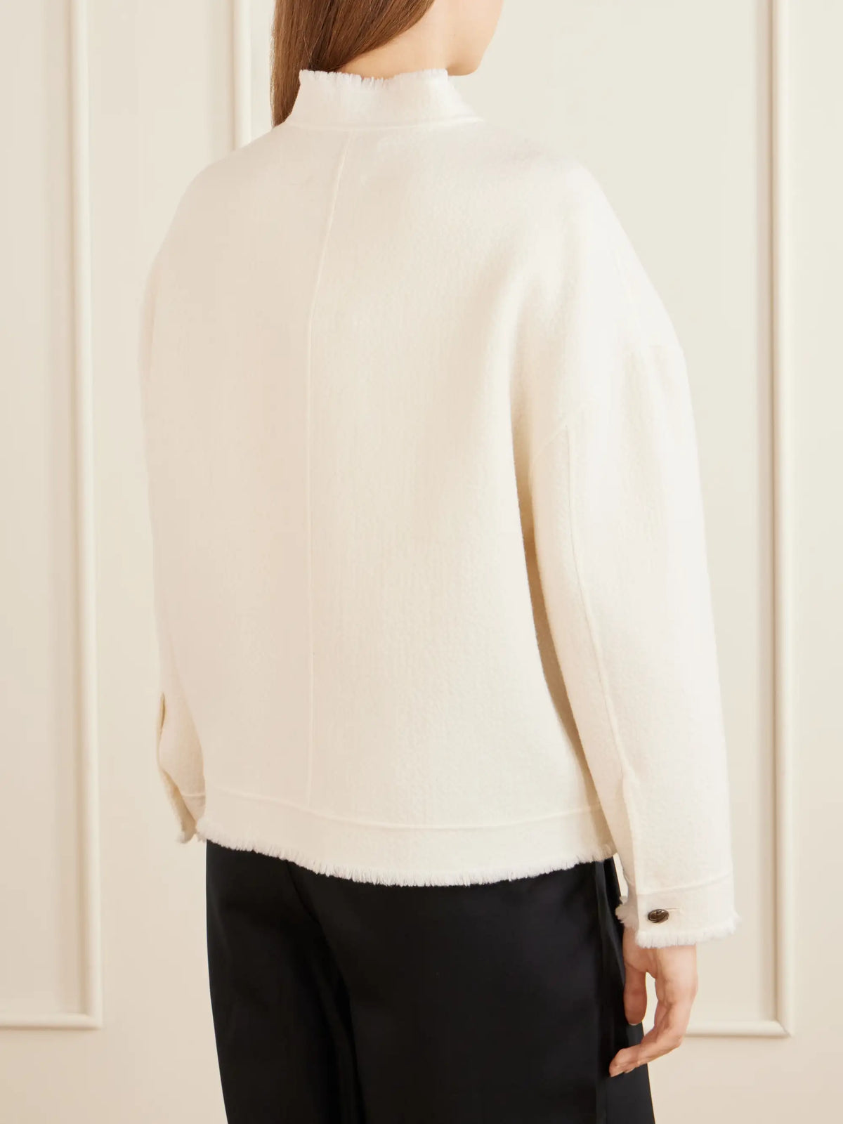 Max Mara Palmizi Fringed Wool-bouclé Jacket