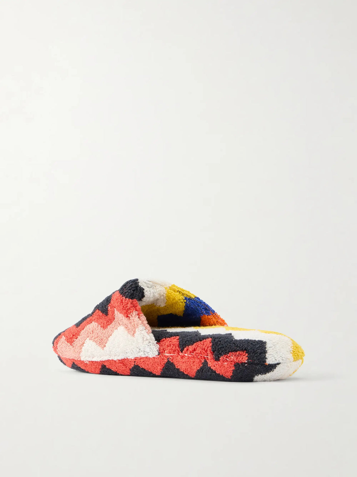 Striped Cotton-terry Slippers