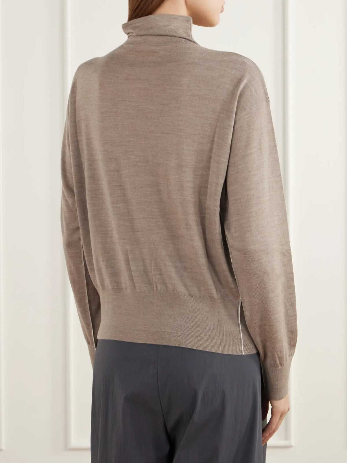 Maria McManus Merino Wool Turtleneck Cardigan