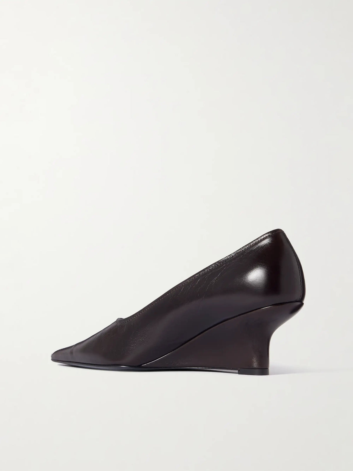 Leather Wedge Pumps