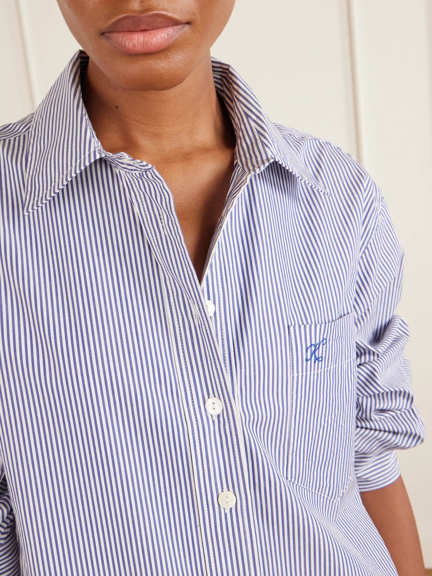 Stella Striped Cotton-poplin Midi Shirt Dress