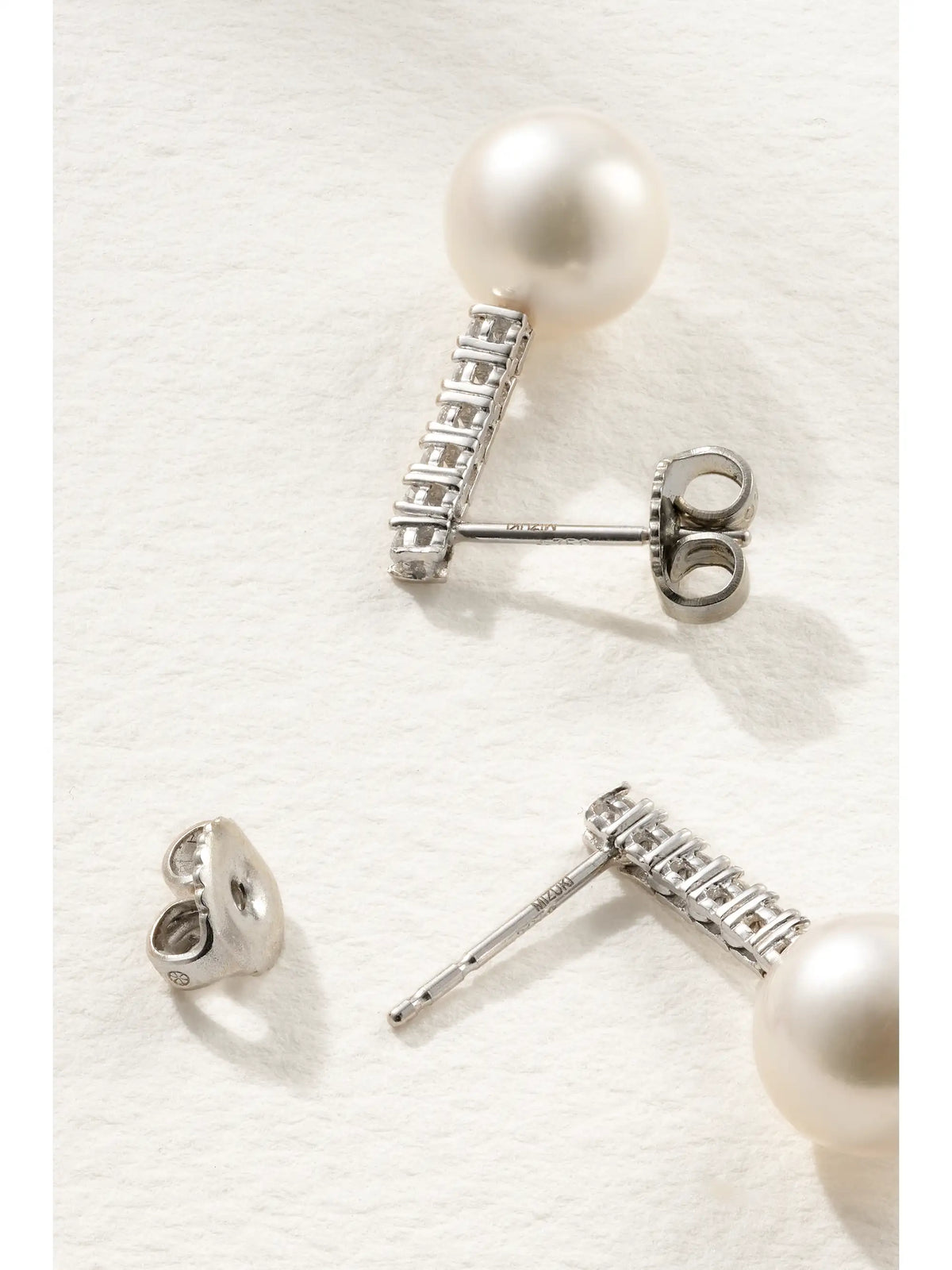 18-karat White Gold, Pearl And Diamond Earrings