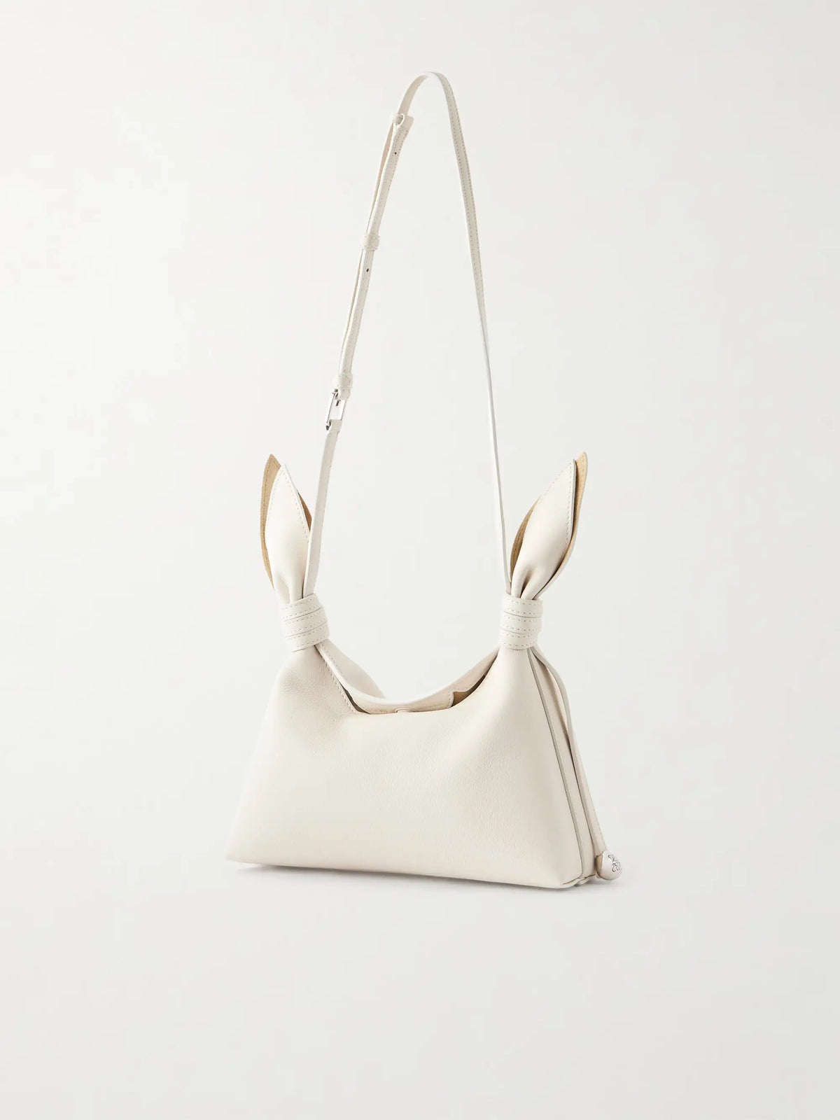 Scarf Mini Knot-detailed Leather Shoulder Bag