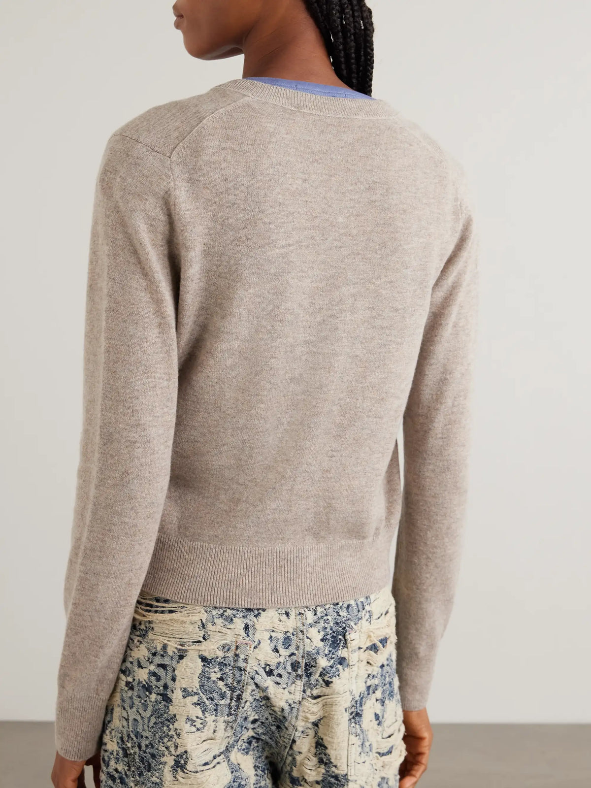 Acne Studios Appliquéd Wool And Yak Hair-blend Cardigan